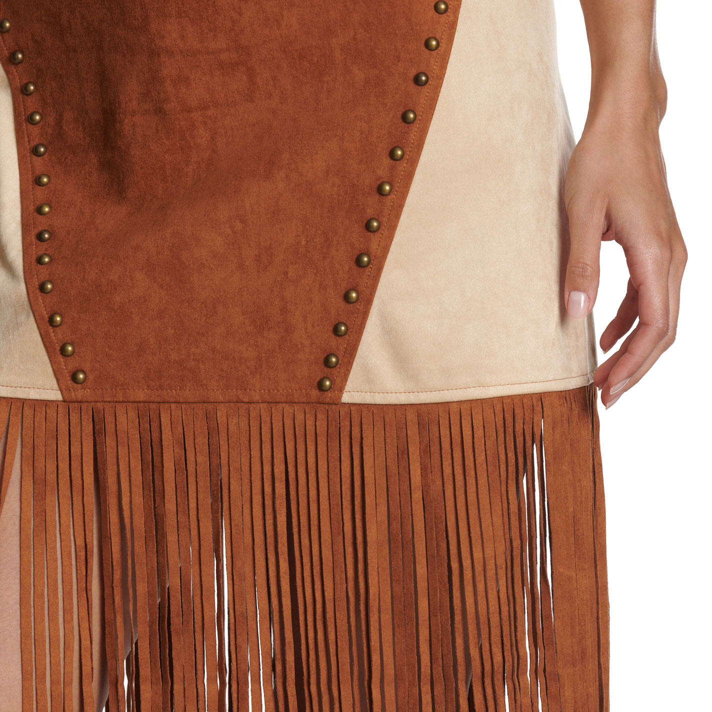 Blue B Women's Brown Two Tone Fringe Dress - Image 2