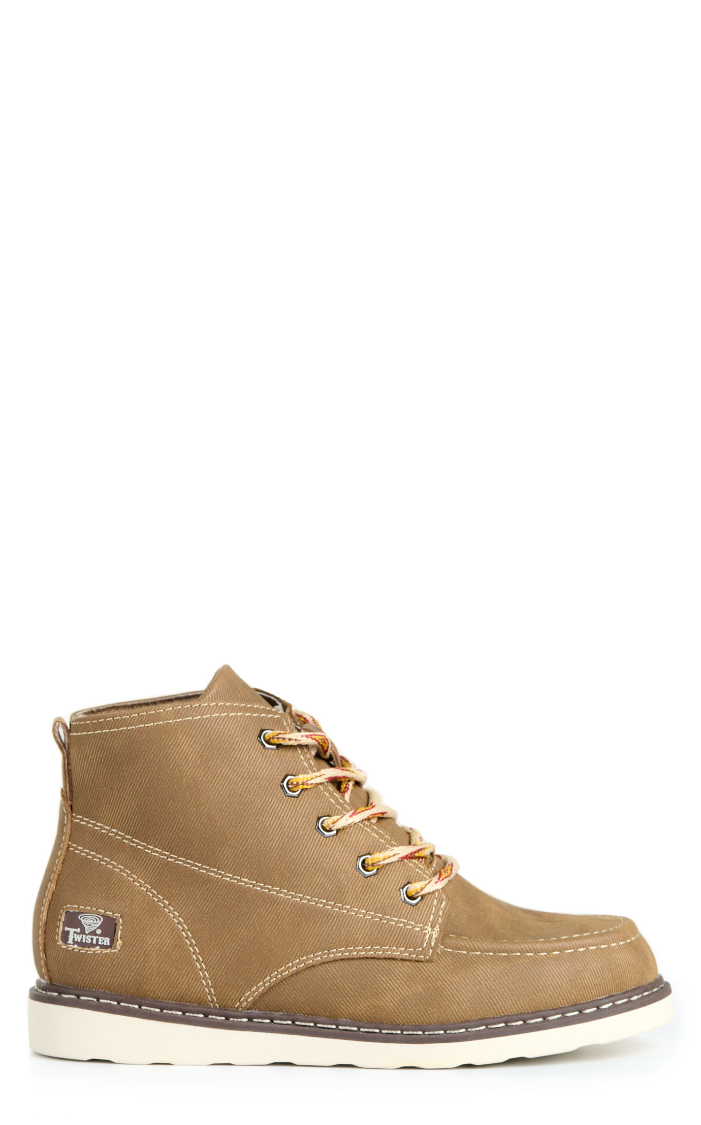 Twister Kids' Clyde Brown Moc Toe Lace Up Chukka Shoe - Image 1