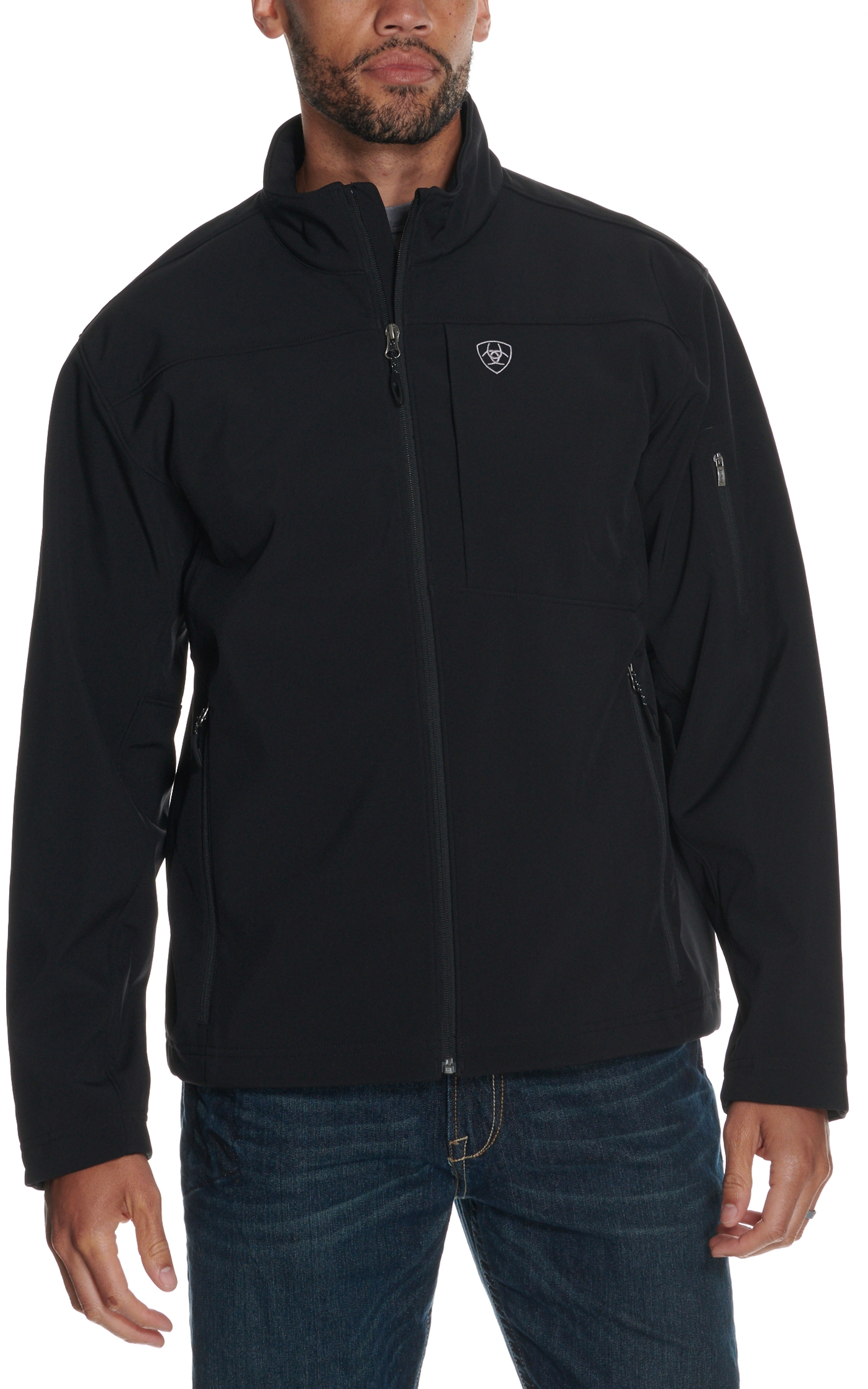 Ariat Men's Vernon 2.0 Black Softshell Jacket - Big & Tall - Image 1