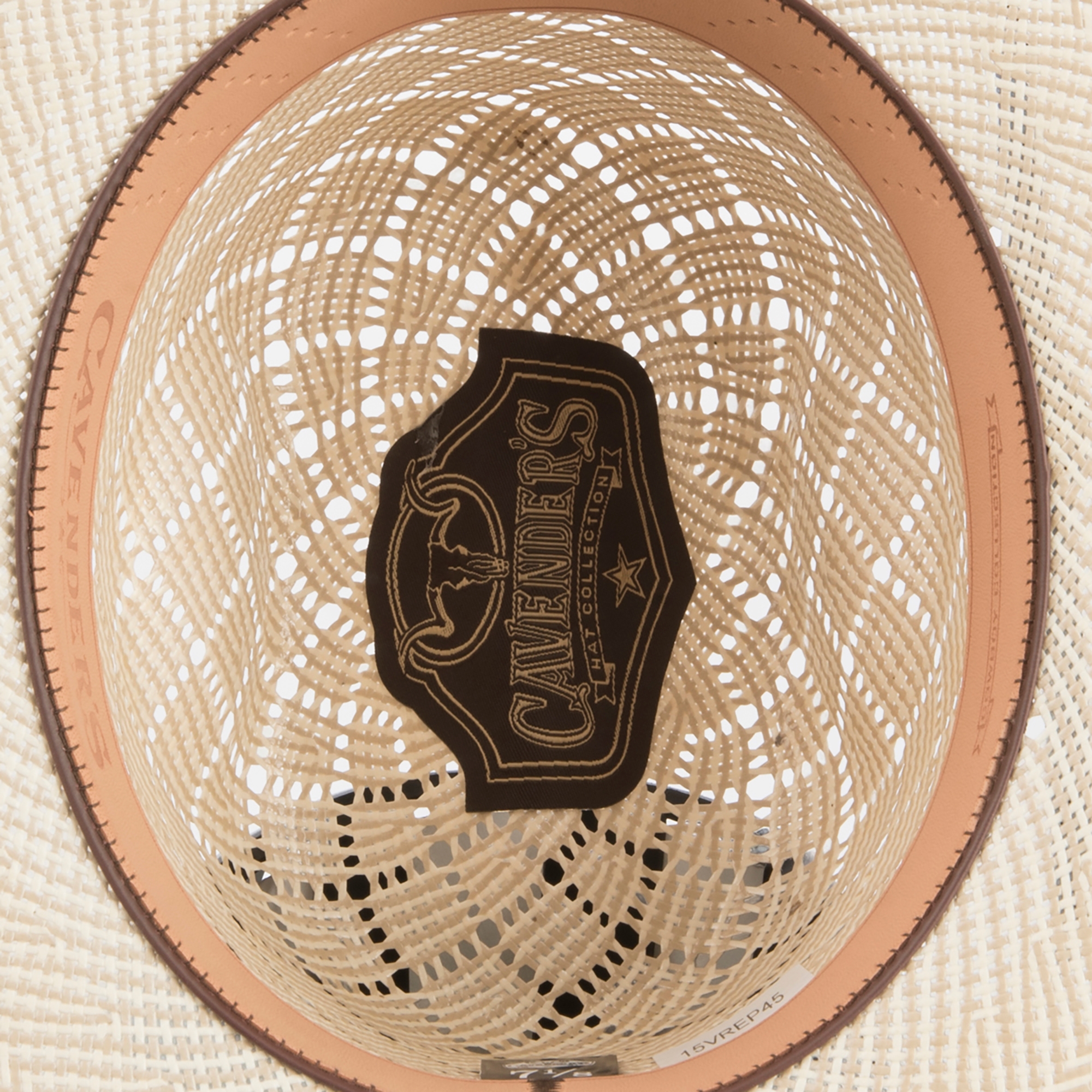 Cavender's Cowboy Collection 20X Two Tone Crisscross Vented Straw Cowboy Hat - Image 1