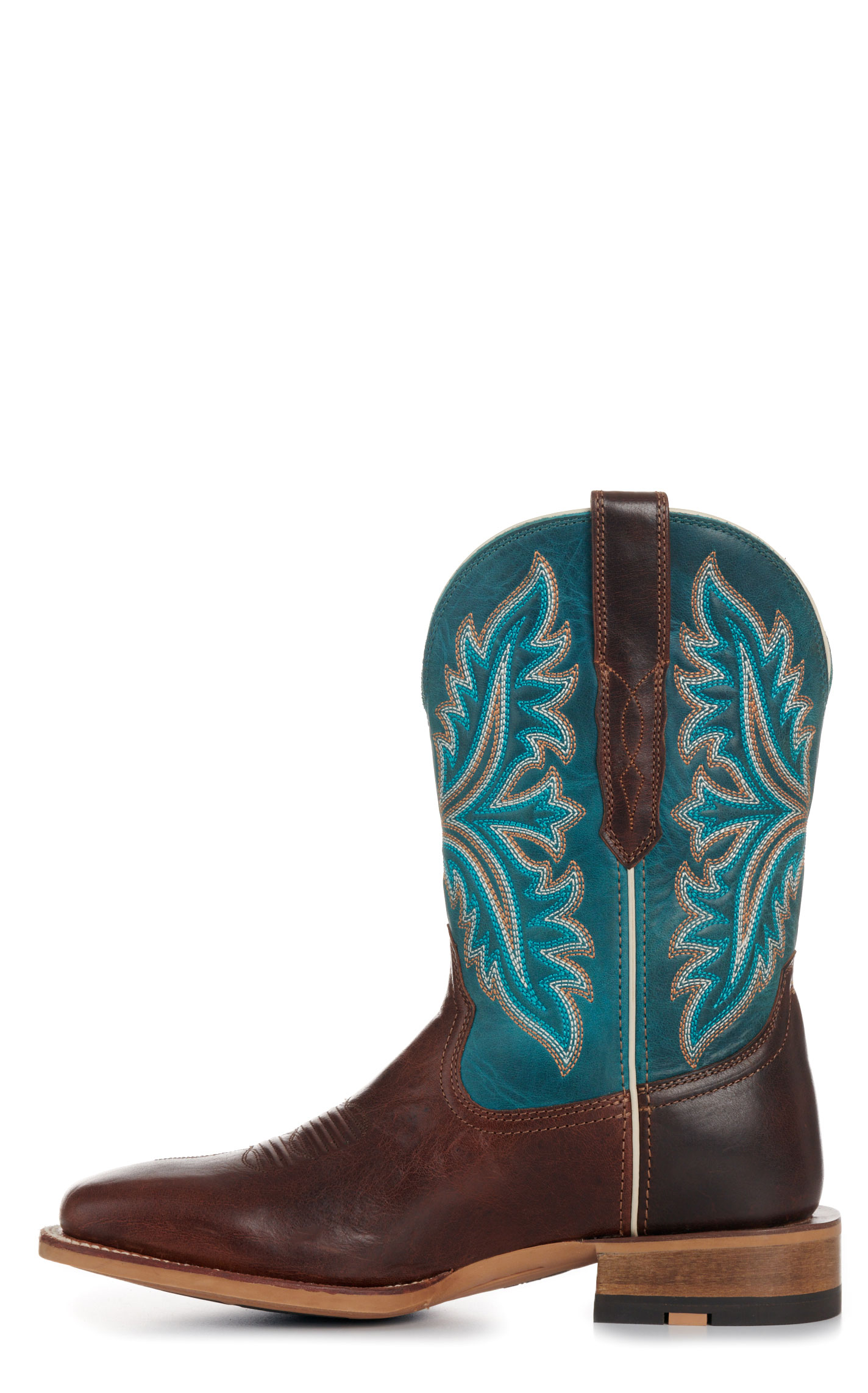 Ariat Men's Espresso Scuba Blue TekStep Wide Square Toe Cowboy Boots - Image 1