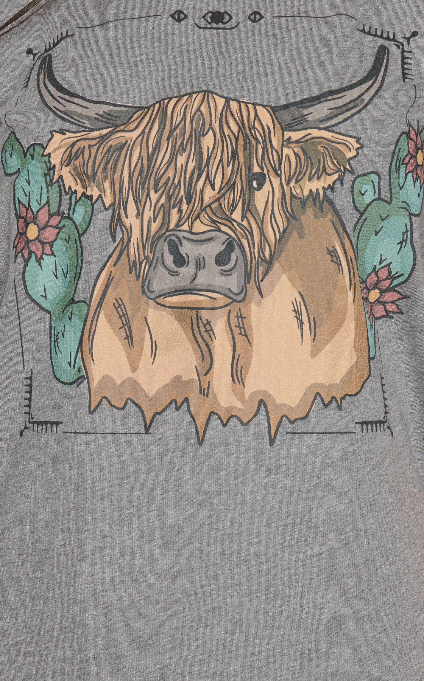 Rowdy Crowd Women's Heather Gray Swanky Highlander Short Sleeve T-Shirt - Image 1