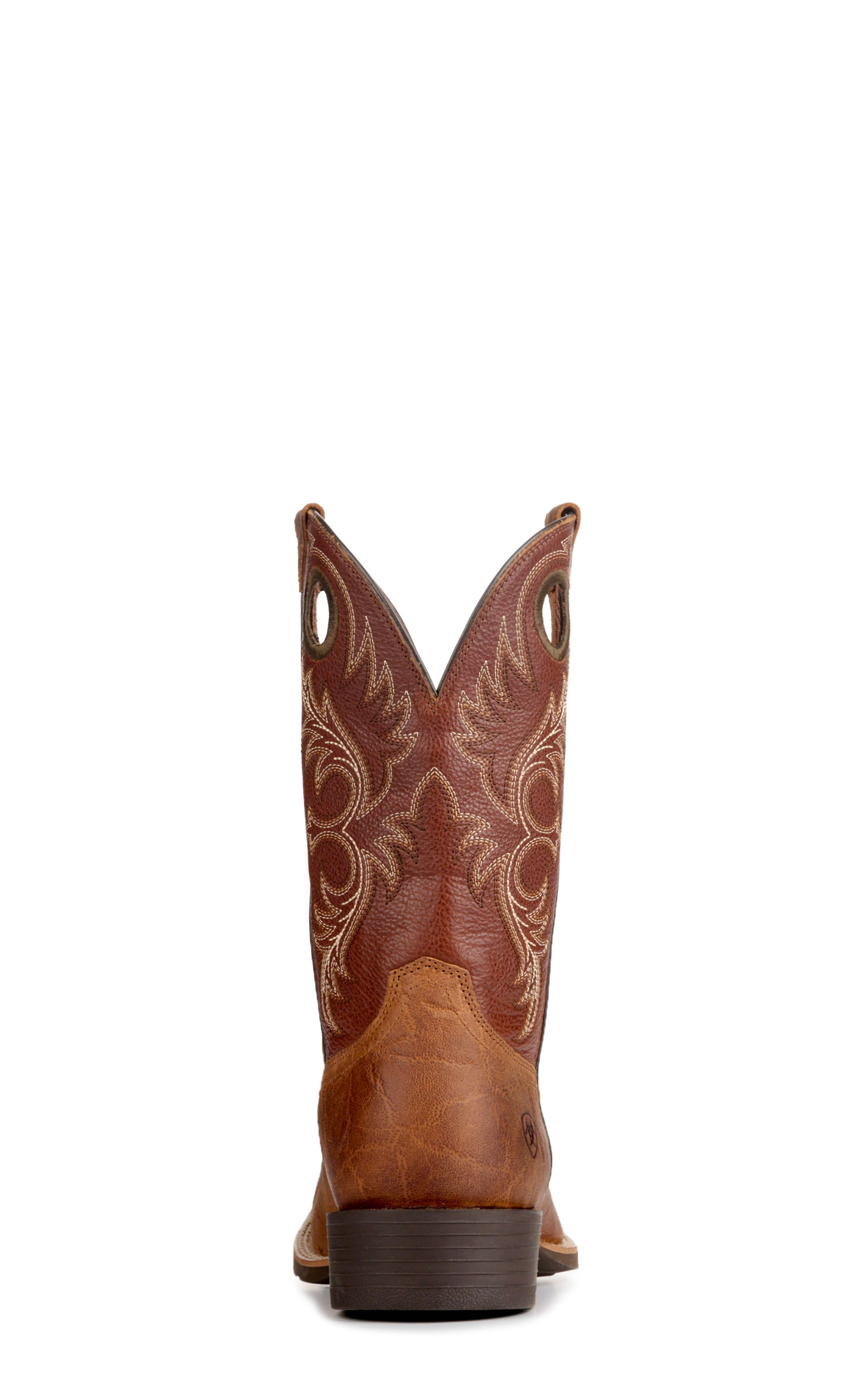 Ariat Men’s Aged and Luna Tan Sport Rodeo Elephant Print Leather Wide Square Toe Cowboy Boots - Image 1