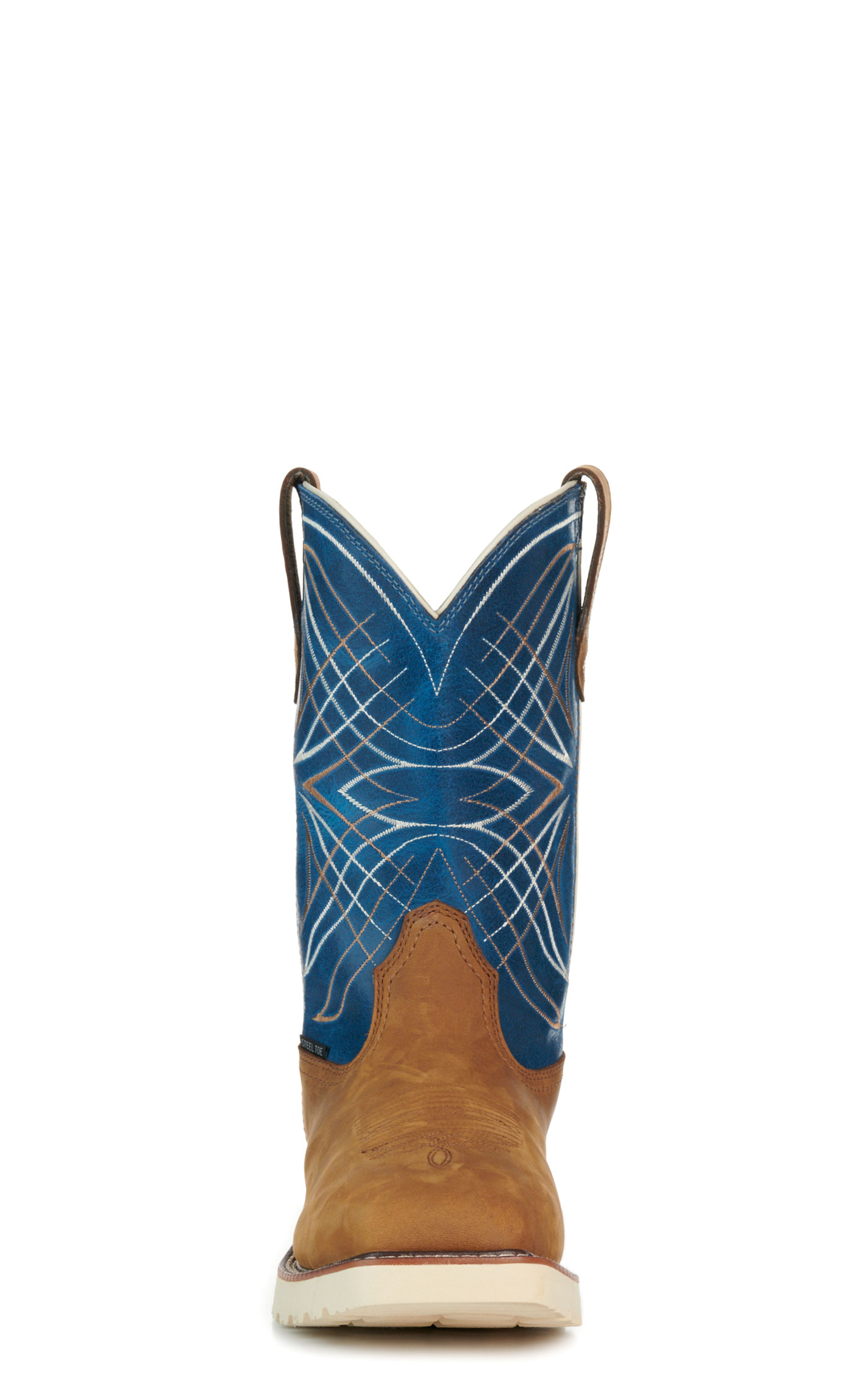 Ariat Men’s Activator Brown and Blue Waterproof Wide Square Soft Toe Work Boots - Image 1