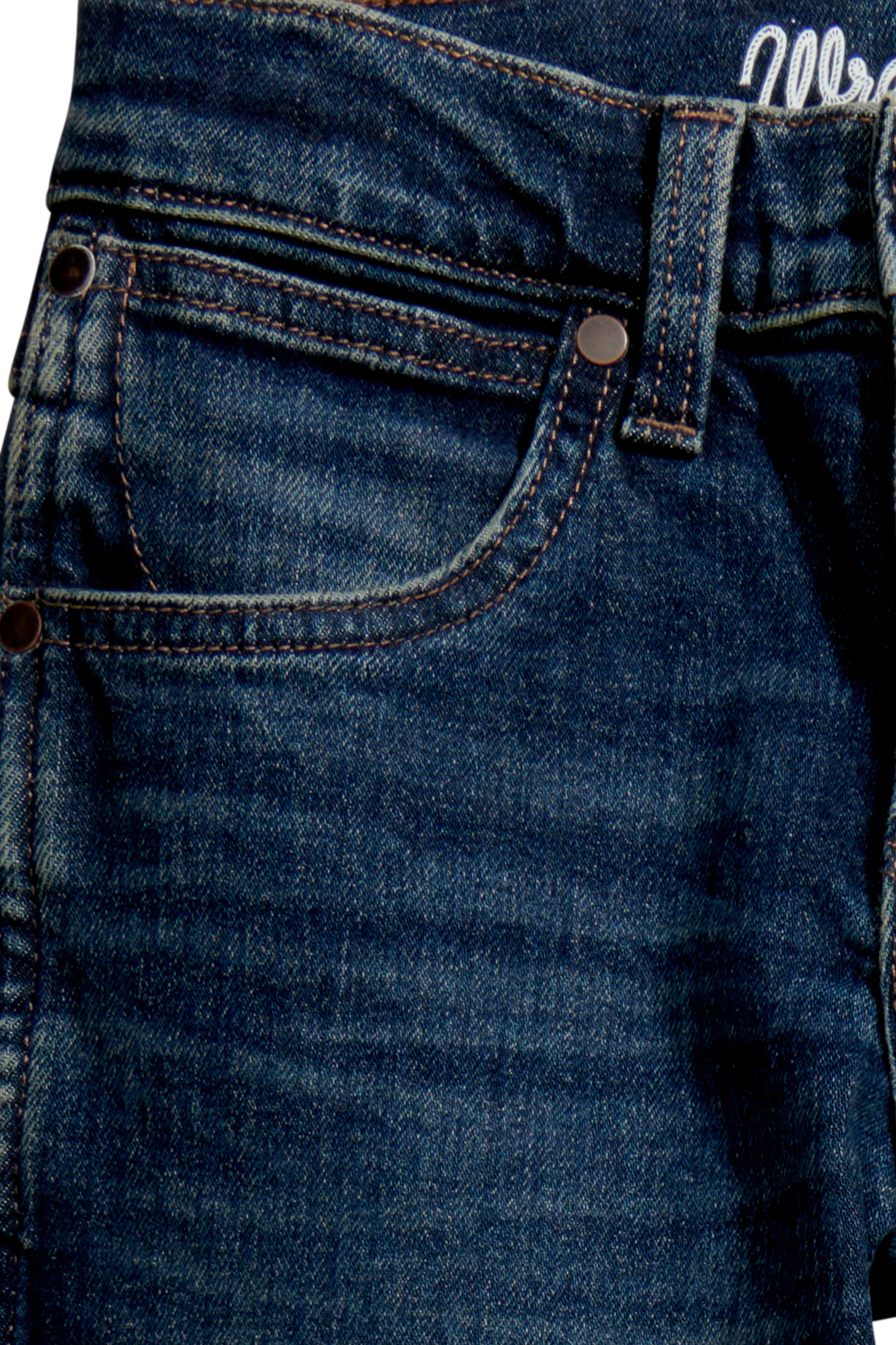 Wrangler Retro Boy's Darren Dark Wash Relaxed Boot Cut Jeans (18-20) - Image 1