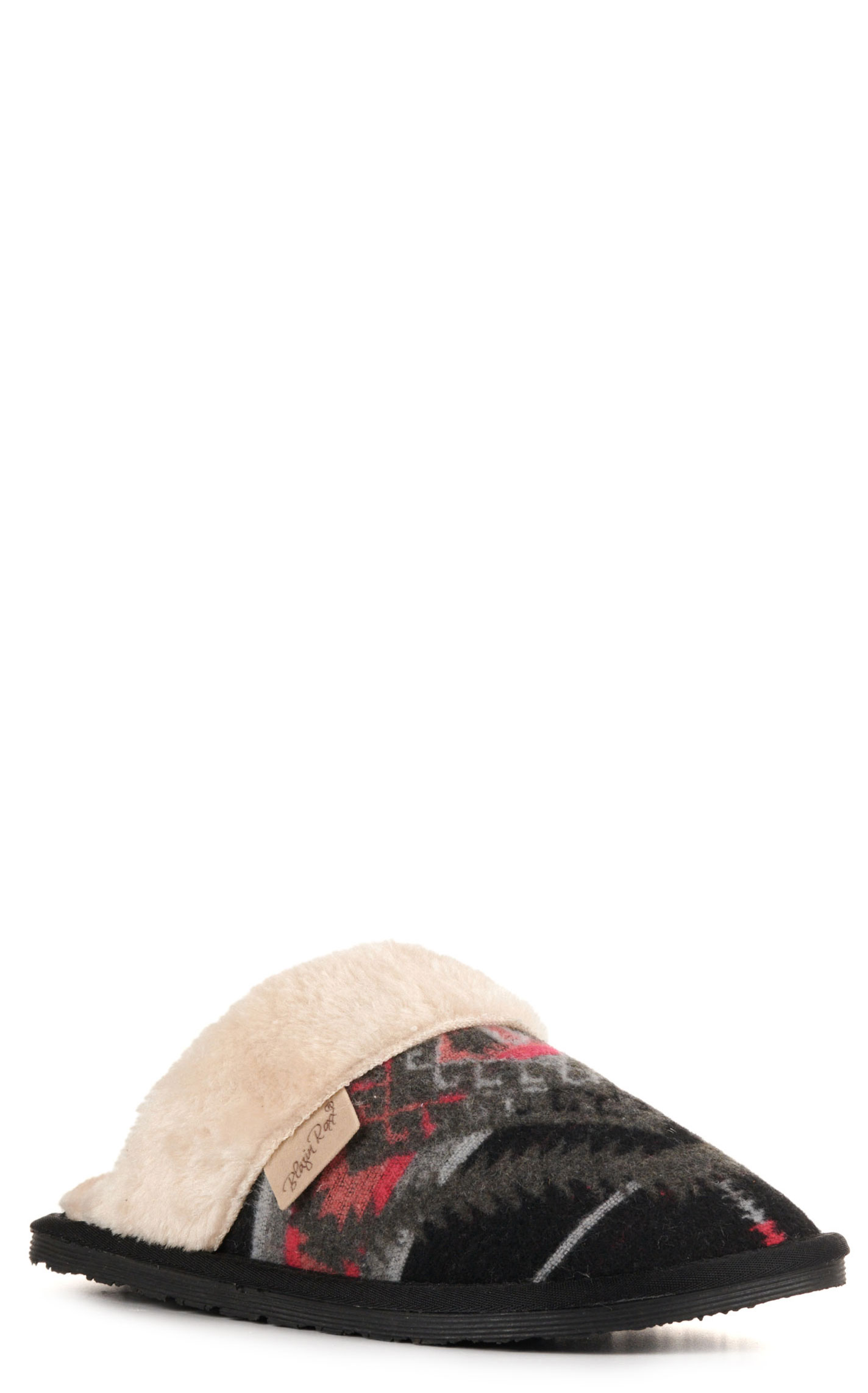 Blazin Roxx Women's Abbie Black, Gray and Pink Southwest Print Slip On Slippers - Image 1