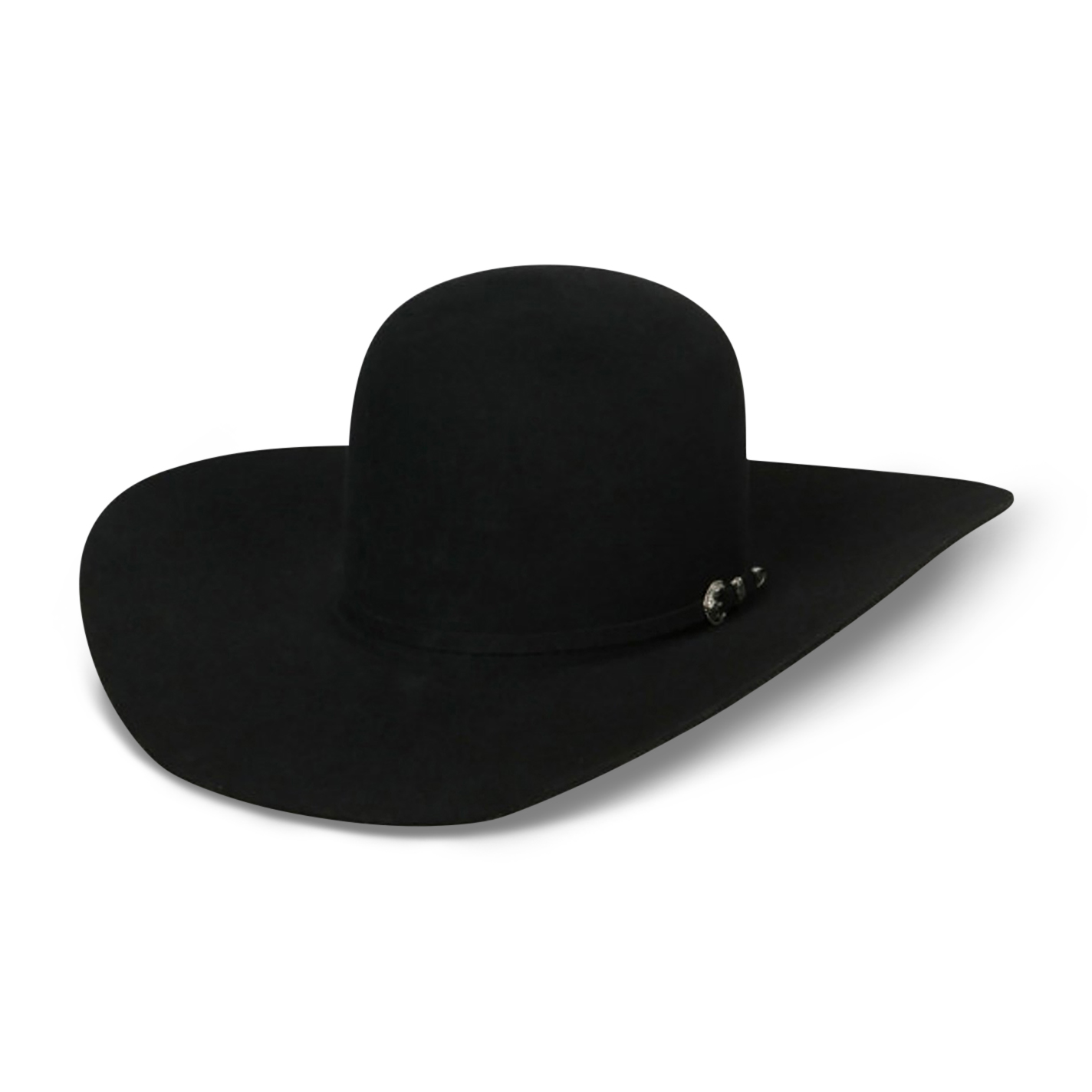 Rodeo King 7X Open Crown Black Felt Cowboy Hat - Image 1