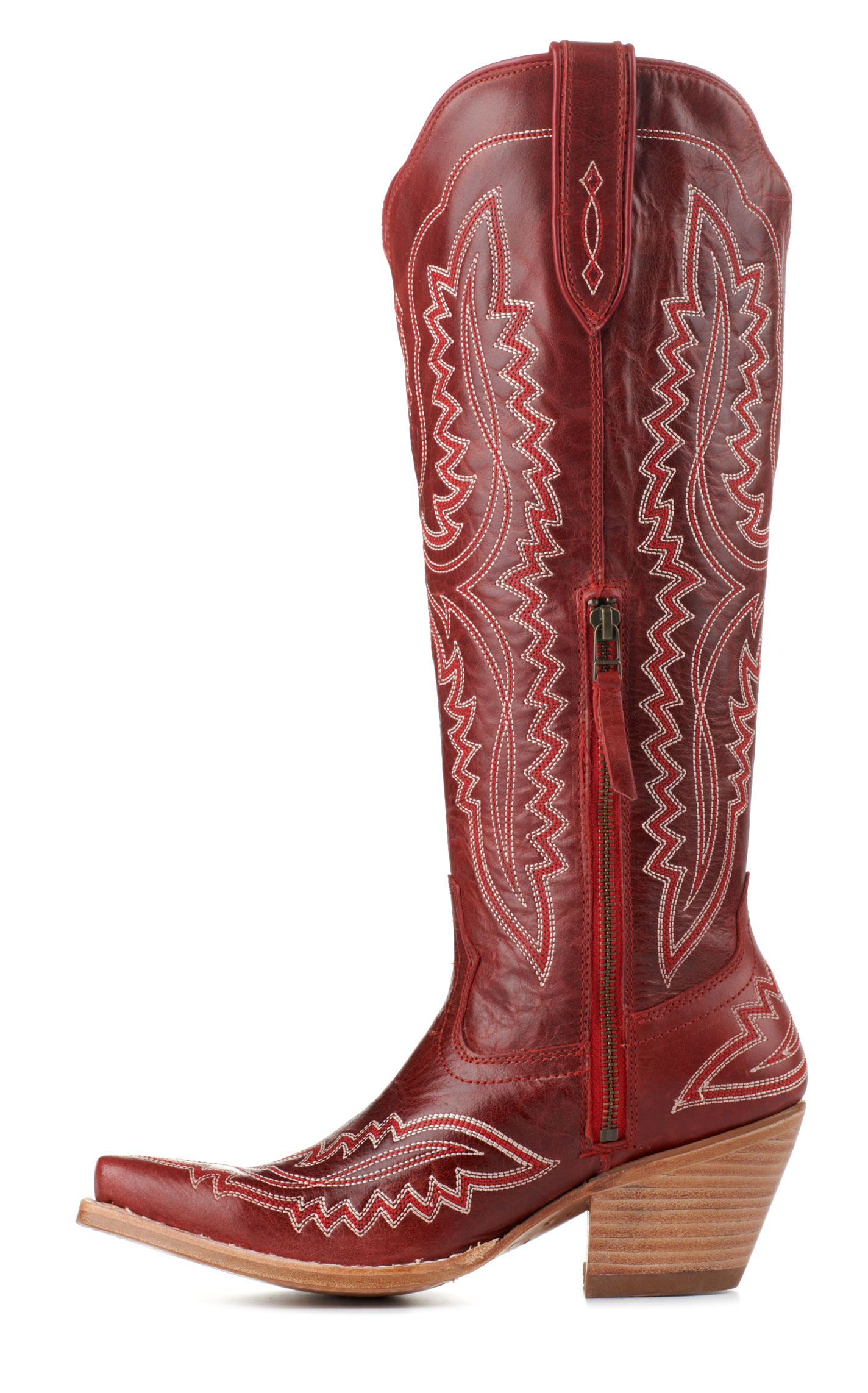 Ariat Women's Casanova Red Alert Snip Toe Tall Cowboy Boots - Image 1