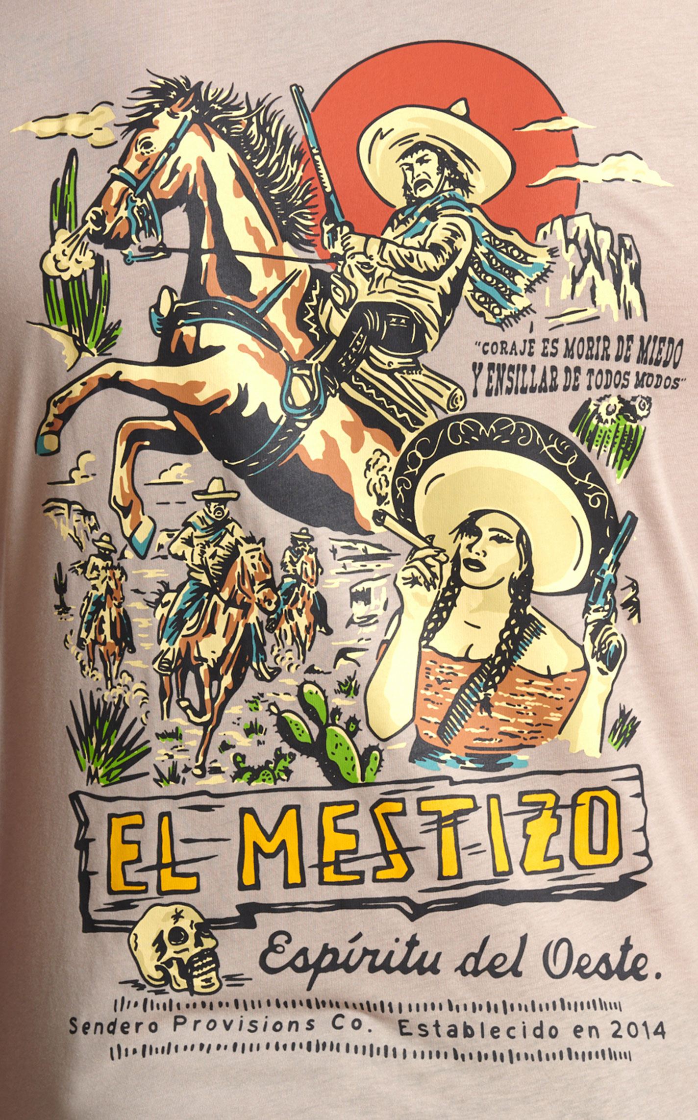 Sendero Provisions Co. Men's Sand El Mestizo Logo Graphic T-Shirt - Image 1