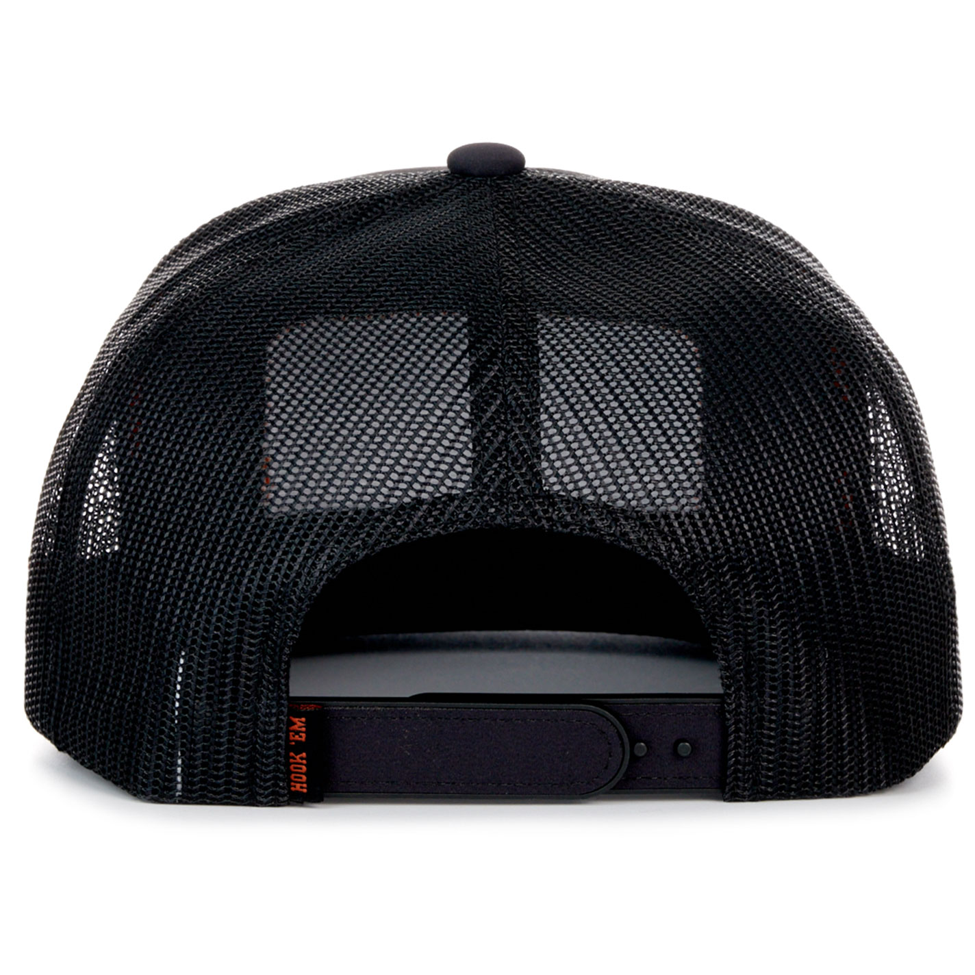 Hooey Collegiate Collection Black & Burnt Orange UT Hooke 'Em Horns Logo Cap - Image 1