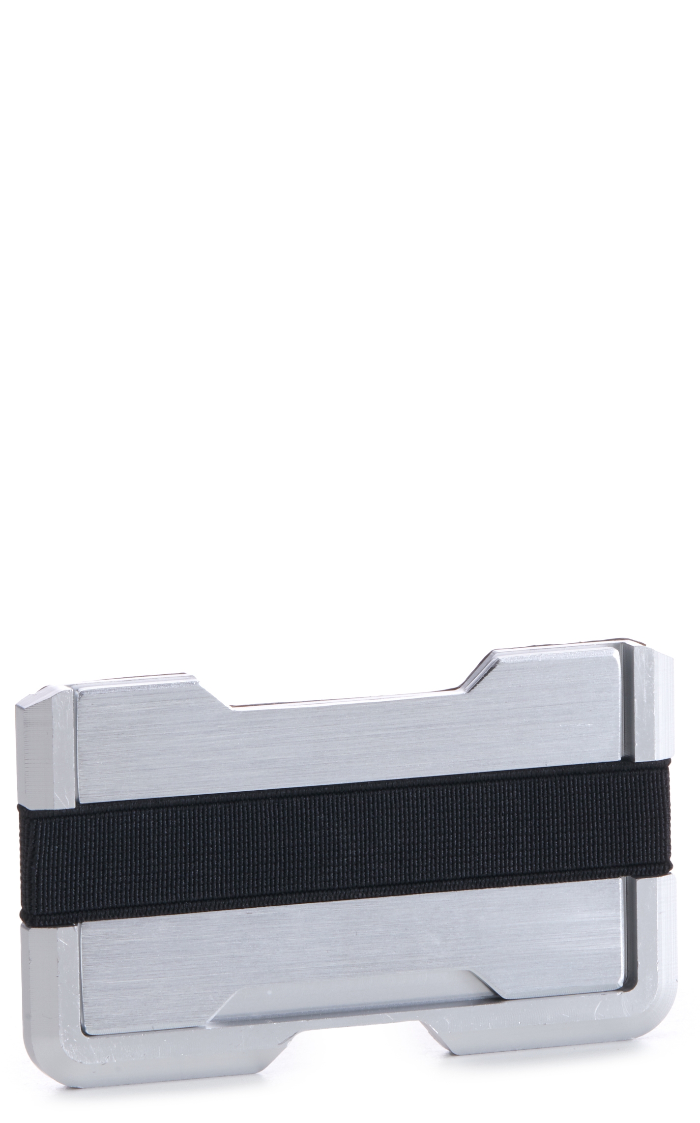 3D Men's Brown Leather and Silver Metal with Black Rivets Card Holder - Image 1