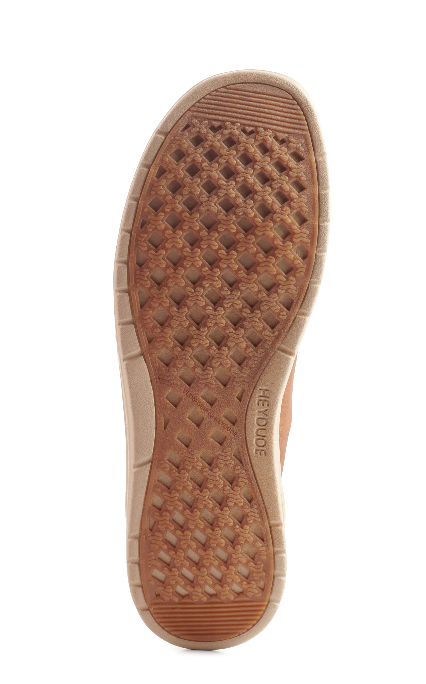 Hey Dude Men's Wally Cognac and Tan Faux Leather Moc Toe Shoes - Image 1
