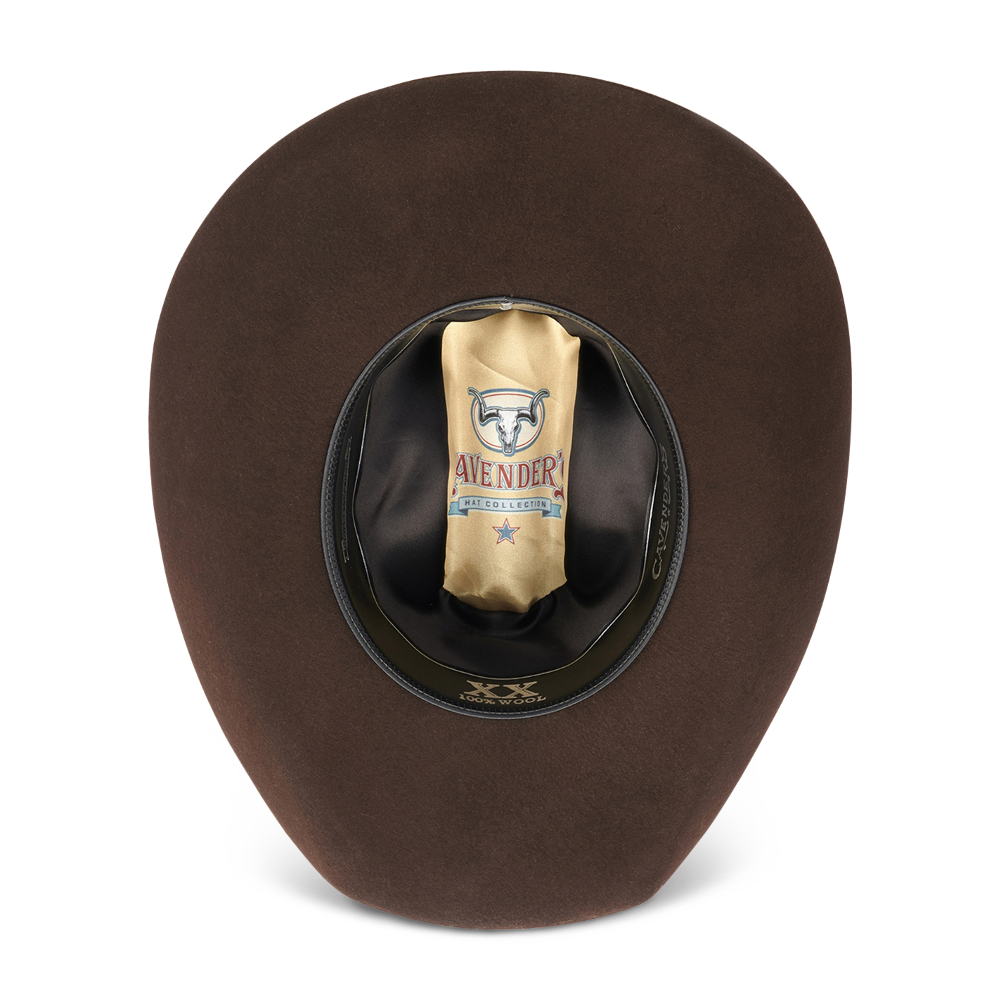 Cavender's 2X Ranch Collection Dark Brown Wool Felt Cowboy Hat - Image 1