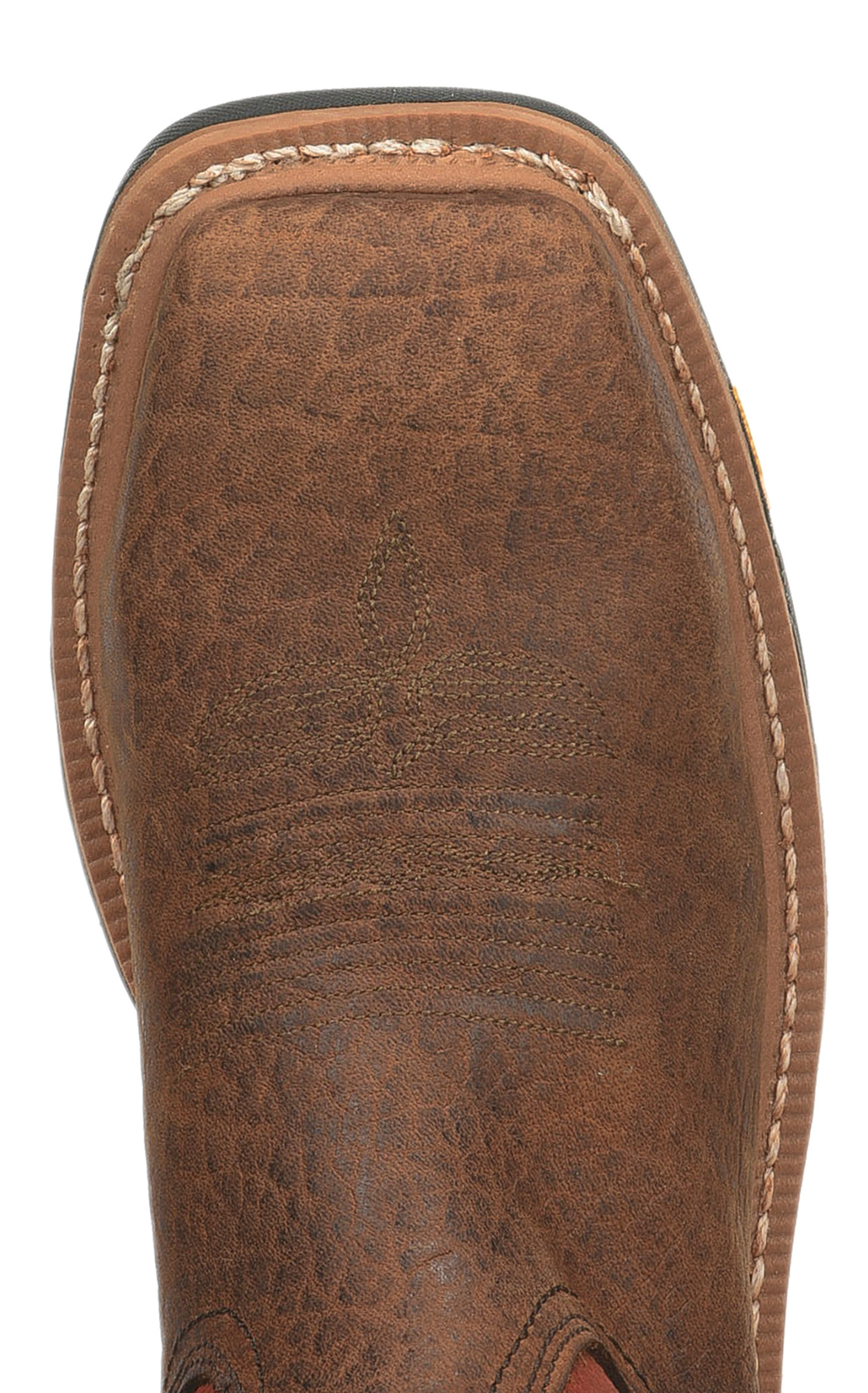 Justin Men's Vibram Commander X5 Roughneck Chestnut and Red Waterproof Square Steel Toe Work Boot - Image 1