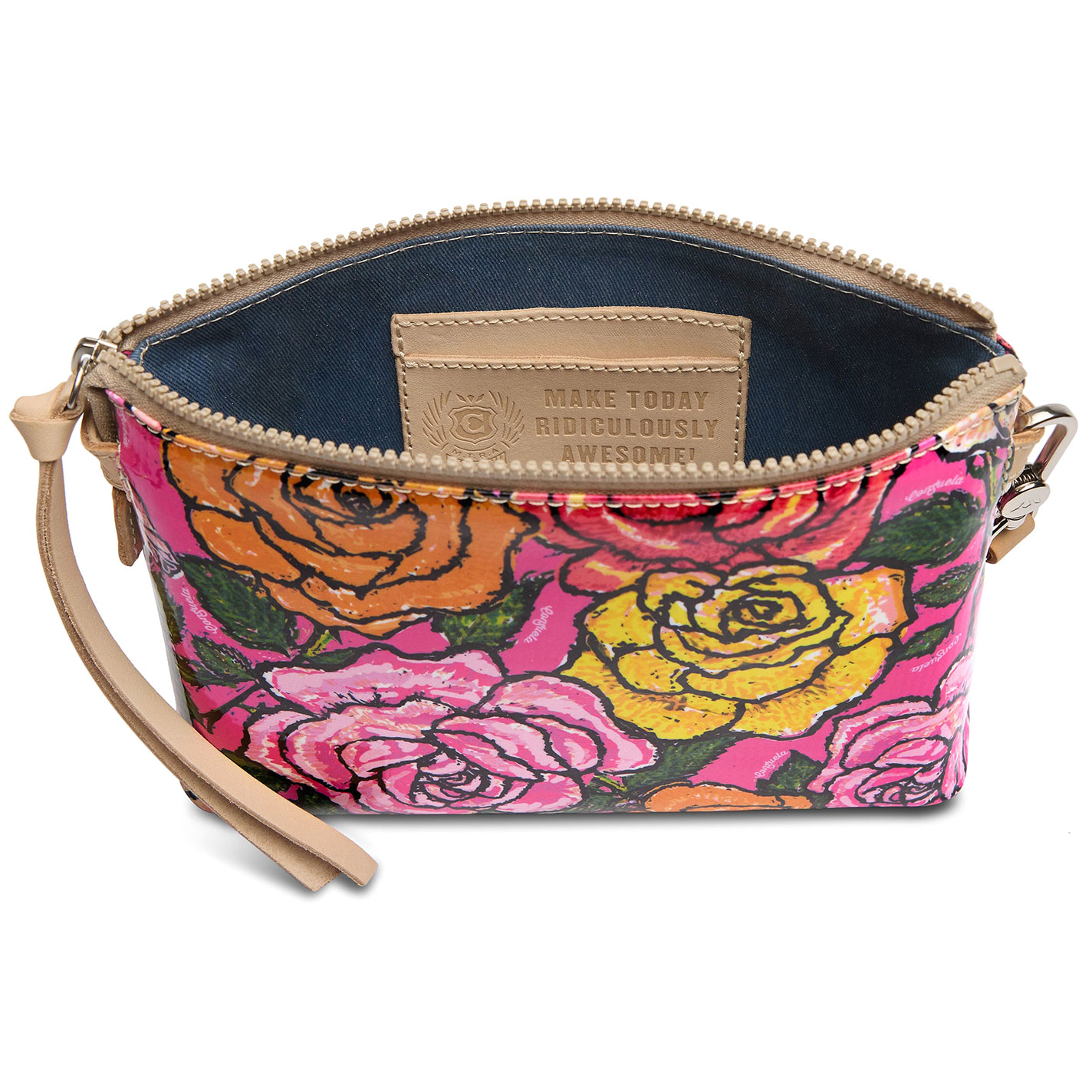 Consuela Lily Hot Pink & Roses Midtown Crossbody Bag - Image 1
