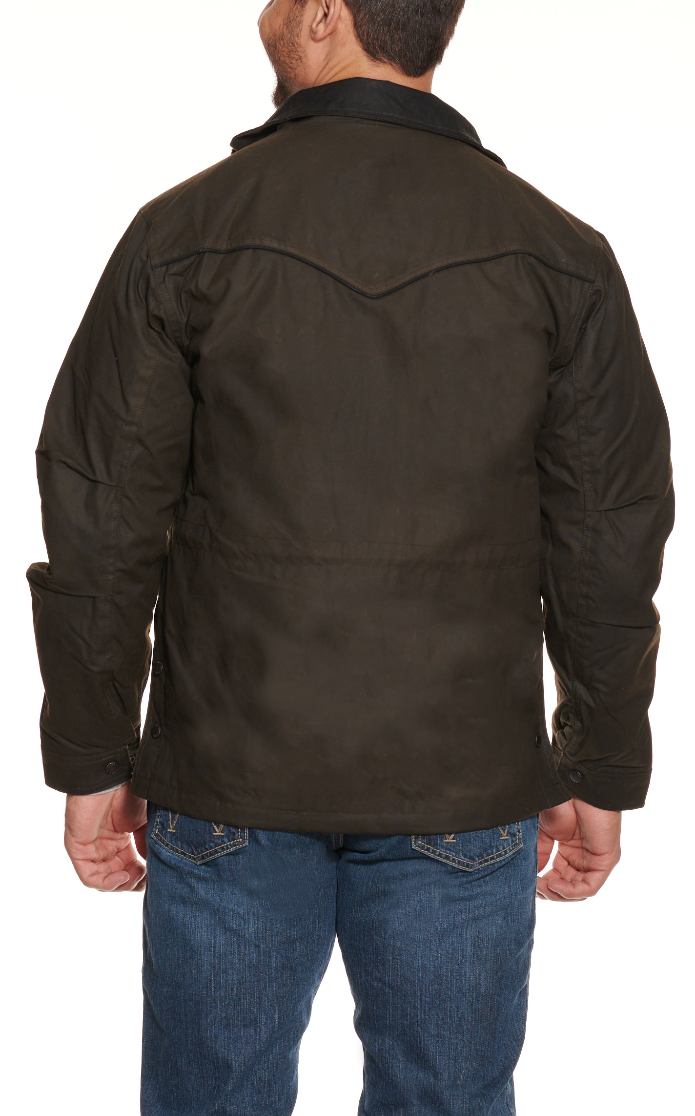 Forge Men's Dark Brown Oil Skin Jacket - Image 1