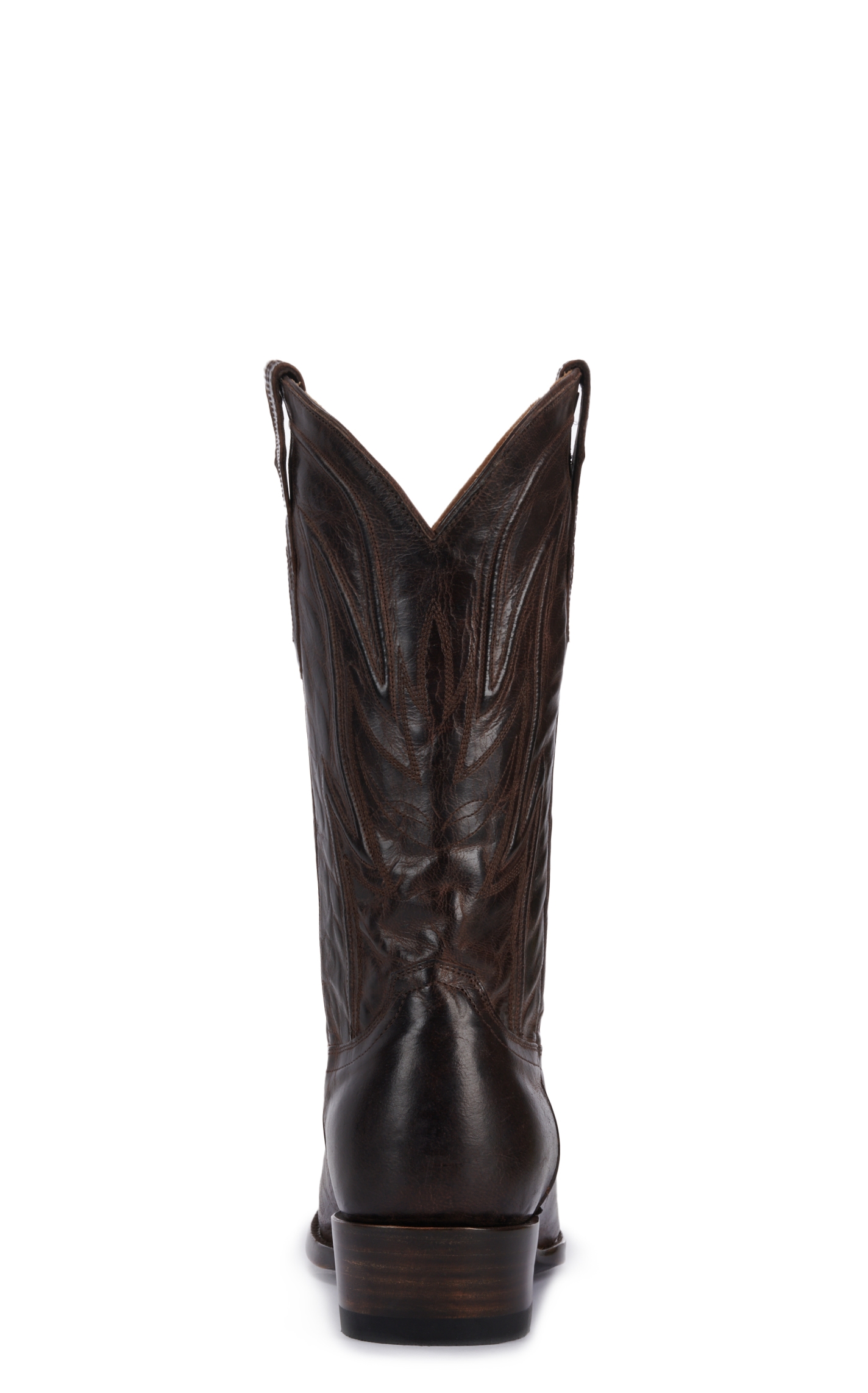JRC & Sons Men's Colton Mad Dog Goat Leather Round Toe Cowboy Boot in Chocolate Brown - Image 1
