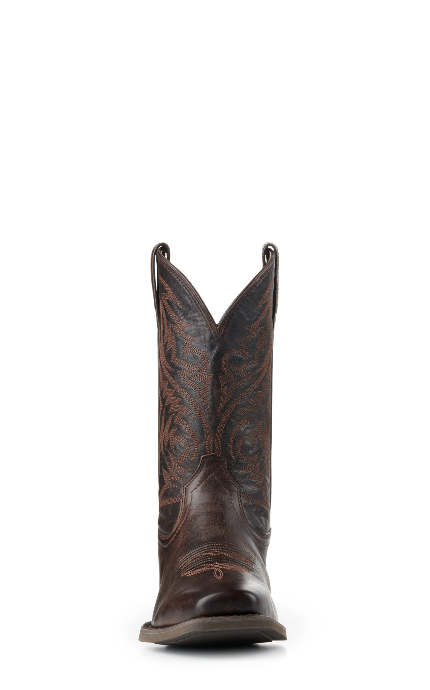Ariat Men's Sport Herdsman Burnished Chocolate Punchy Square Toe Cowboy Boots - Image 1