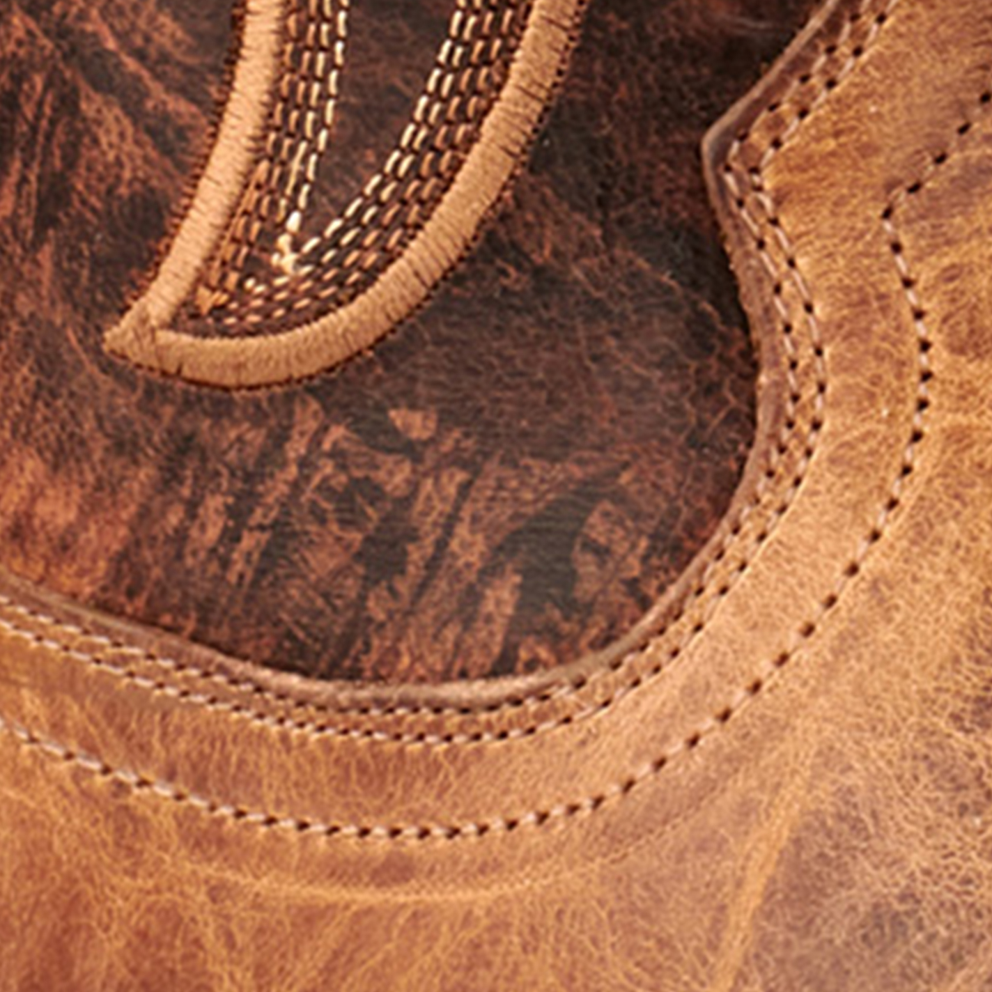 Ariat Men's Point Ryder Dry Creek Tan with Burnt Brown Wide Square Toe Cowboy Boots - Image 1