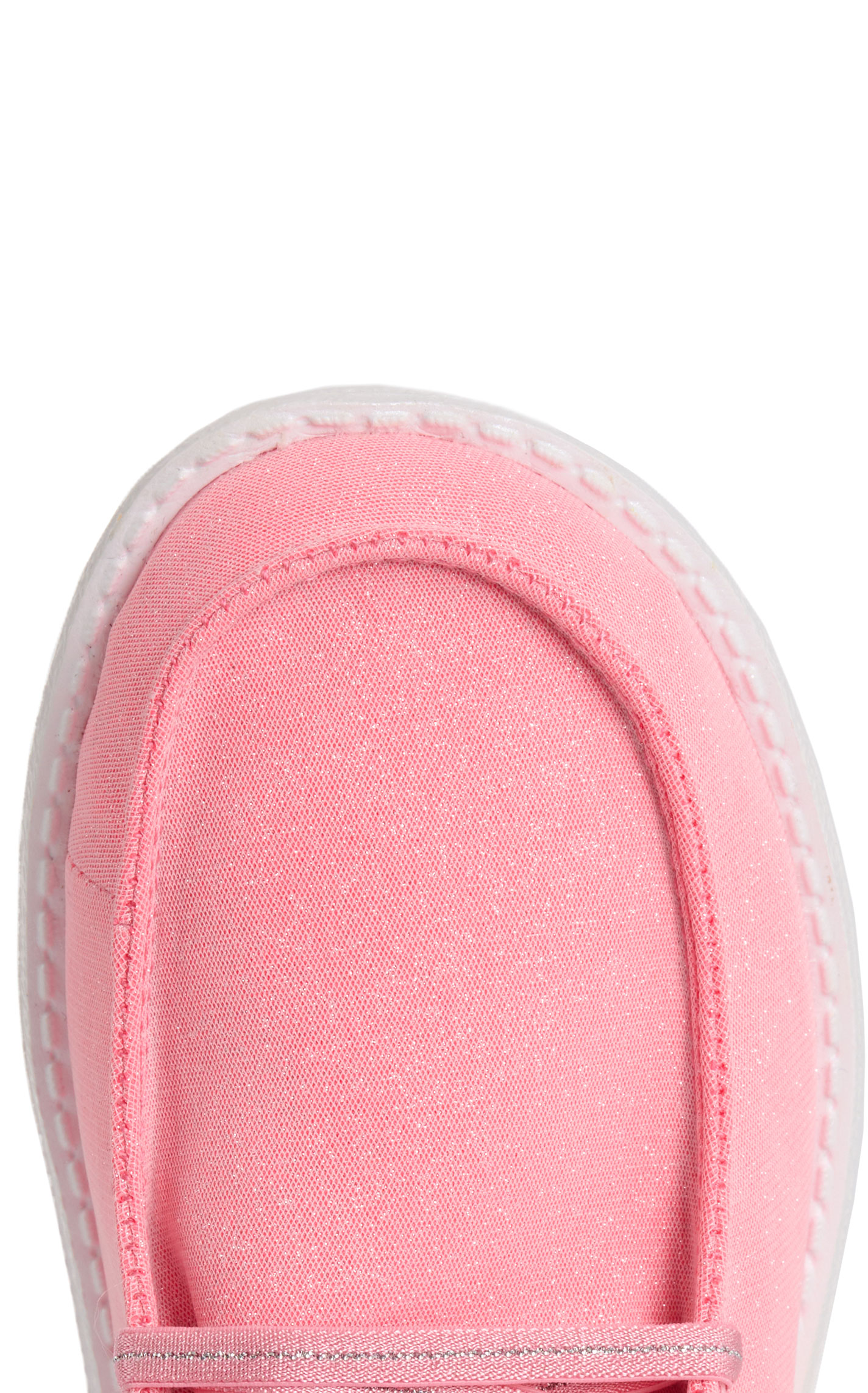 Hey Dude Girl's Wendy Shimmery Pink Moc Toe Lace Up Casual Shoes  - Image 1