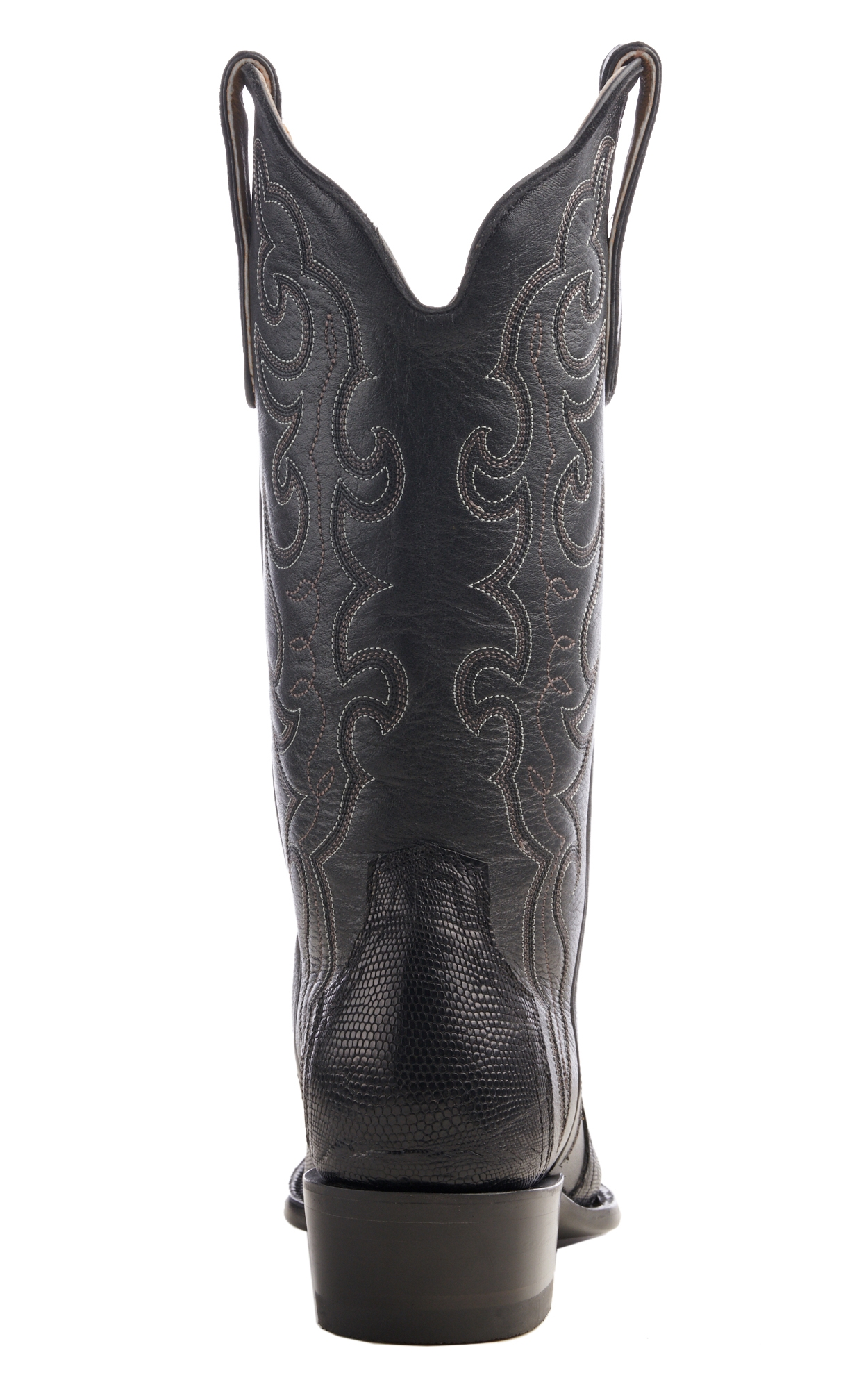 Cavender’s Women’s Triad Black Lizard Exotic Snip Toe Cowboy Boots - Image 1