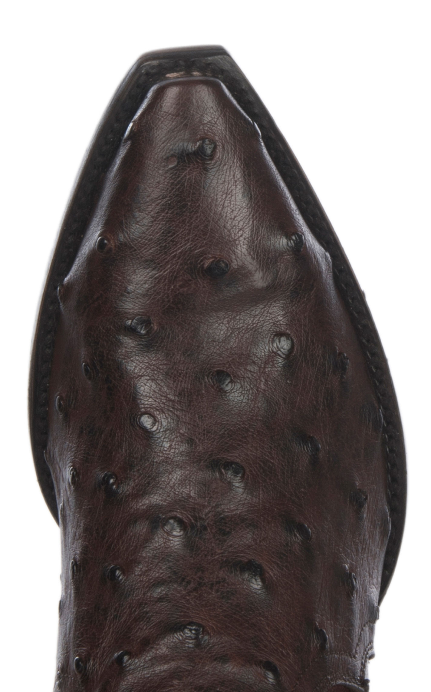 Cavender’s Women’s Full Quill Ostrich Black Exotic Snip Toe Cowboy Boots - Image 1