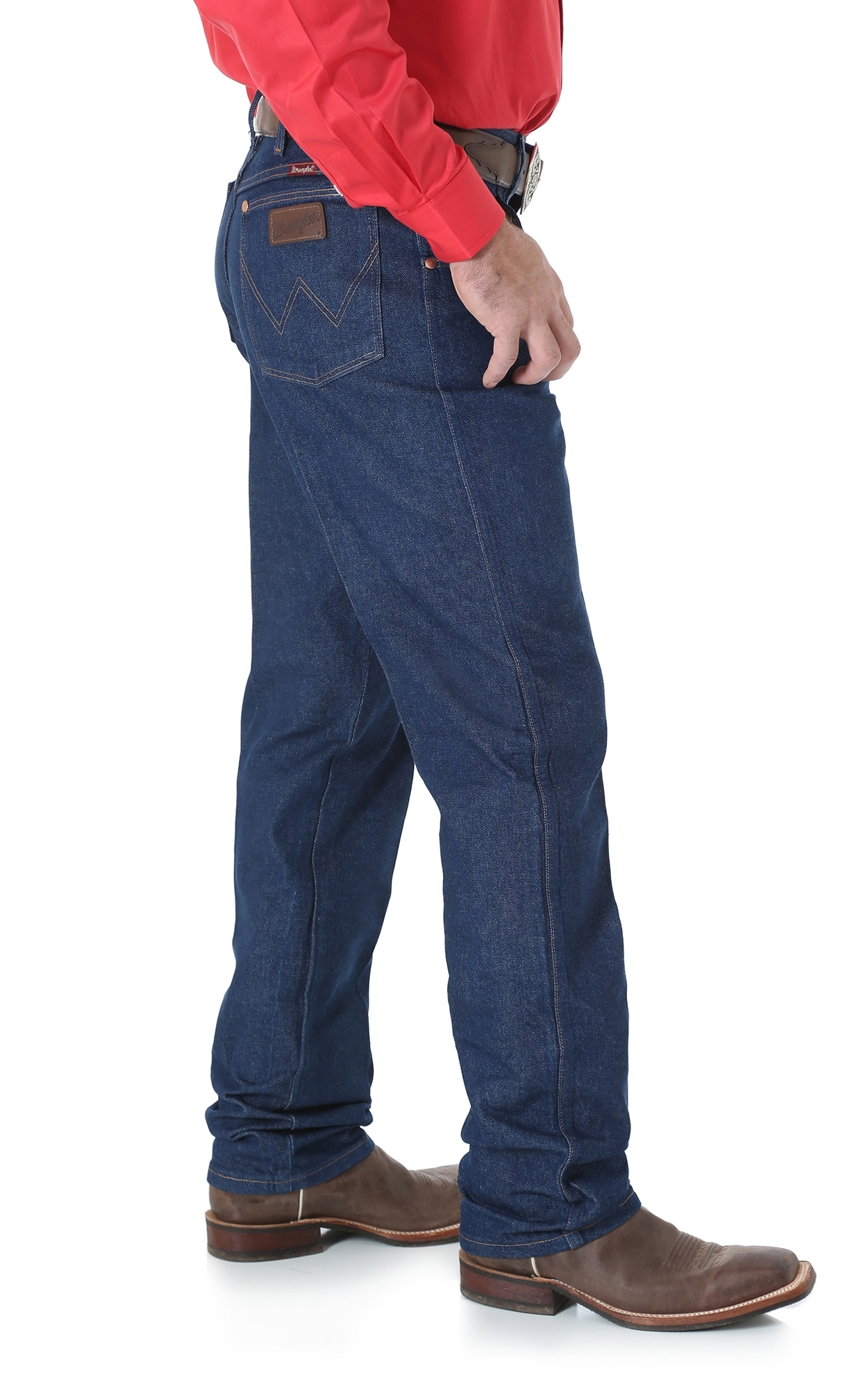 Wrangler Men's Cowboy Cut Rigid Denim Relaxed Fit Tall Jeans - Image 1