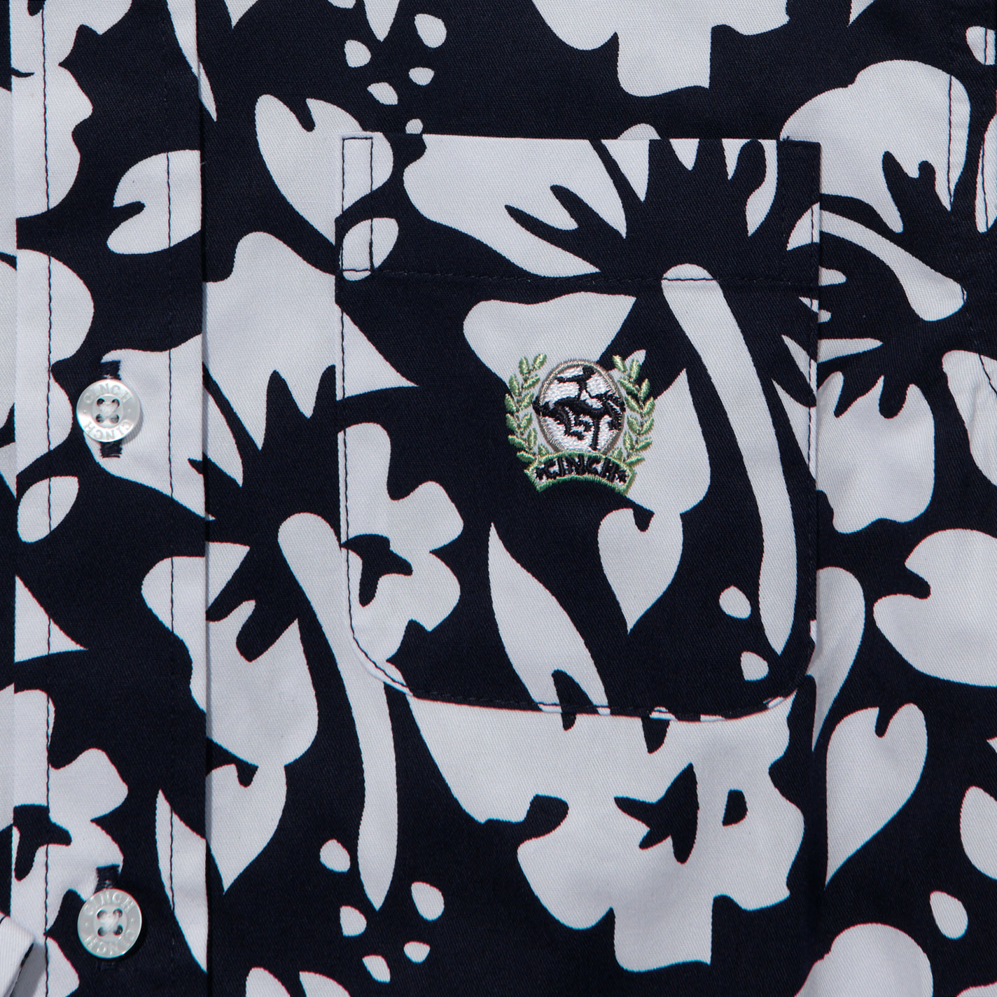 Cinch Boy's Navy Aloha Floral Print Western Shirt - Image 1