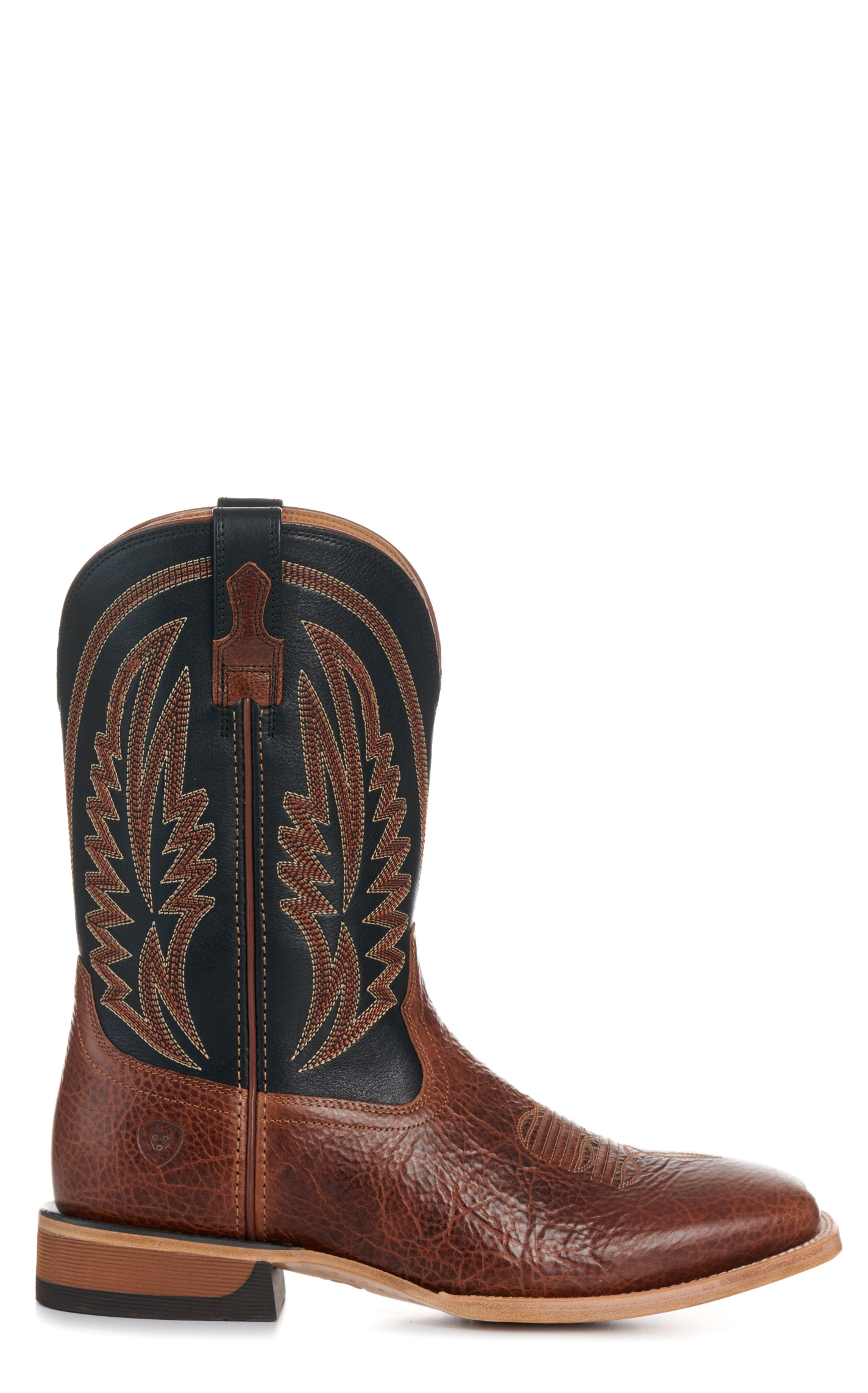 Ariat Men's Gingersnap & Black Sidewinder TekStep Wide Square Toe Cowboy Boots - Image 1