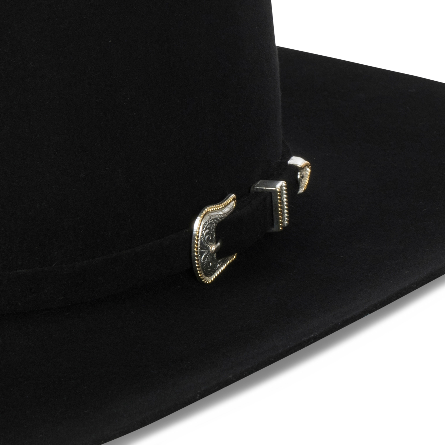 American Hat 10X Black Open Crown Felt Cowboy Hat - Image 1