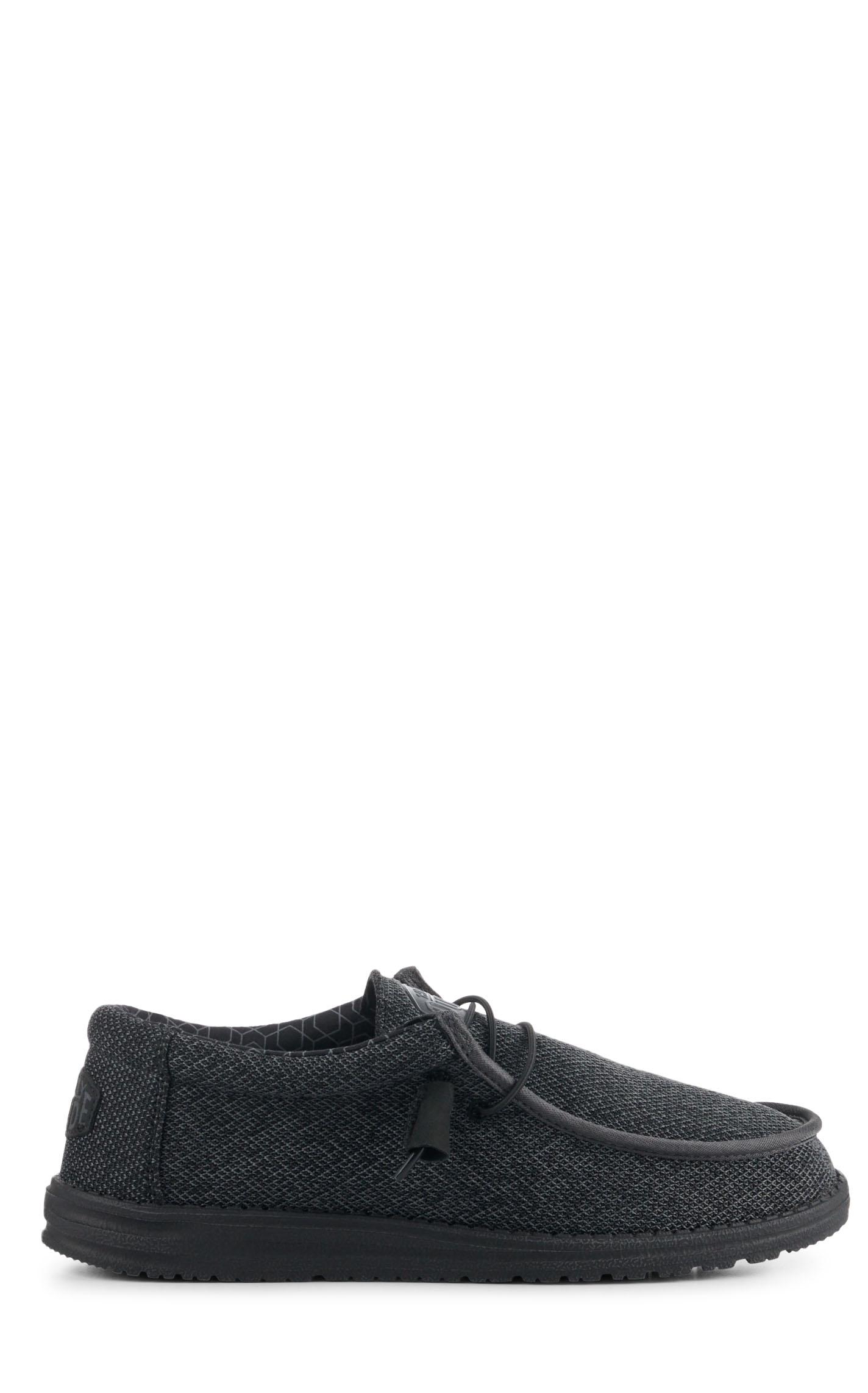 Hey Dude Men's Wally Sox Micro Black Lace Up Casual Shoes - Image 1