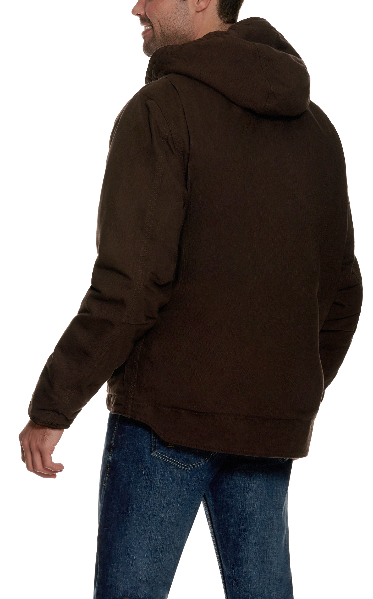 Carhartt Men's Dark Brown Sherpa Lined Jacket - Image 1