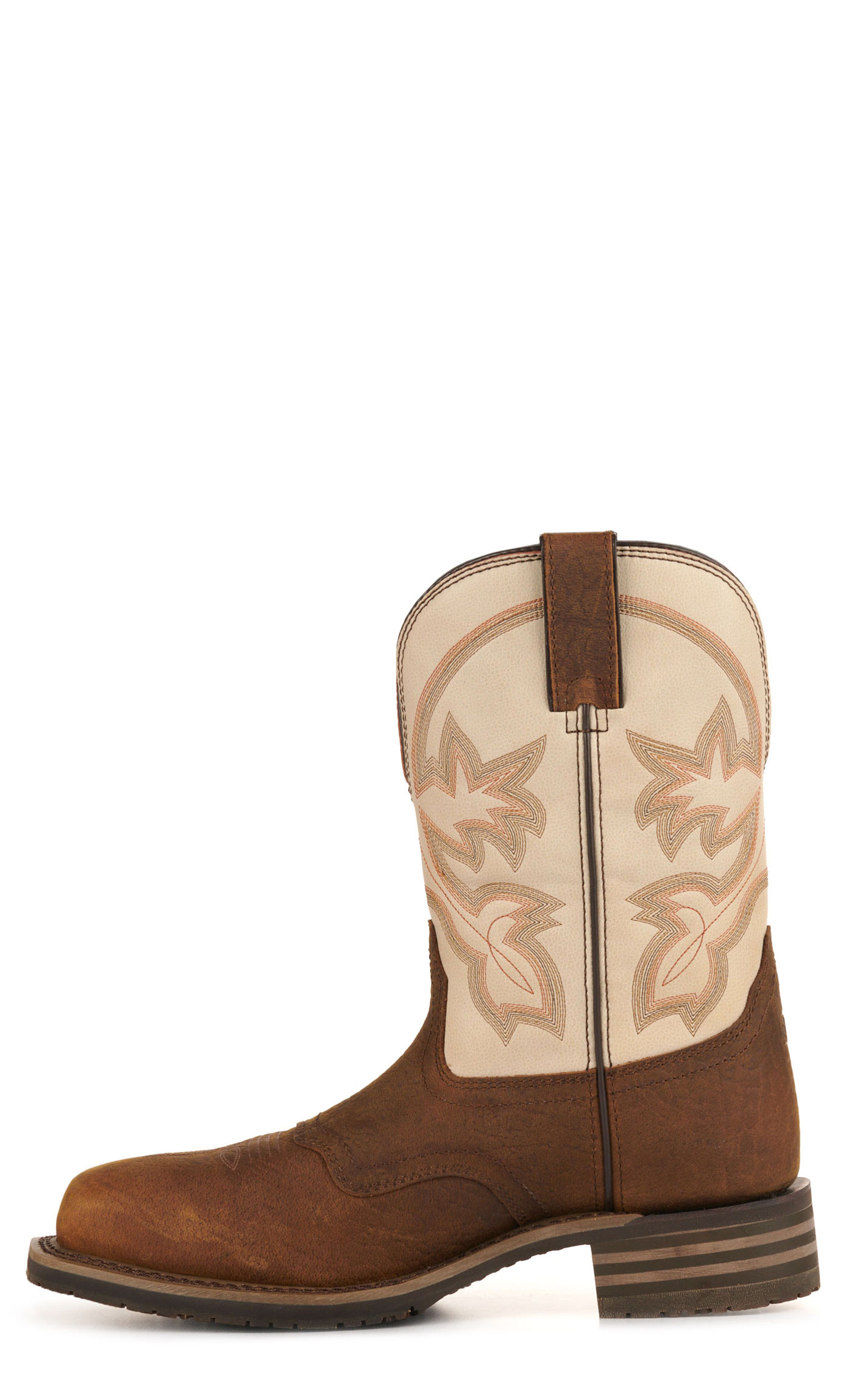 Double H Men's ICE Tan and Cream Wide Square Composite Toe Work Boots - Image 1
