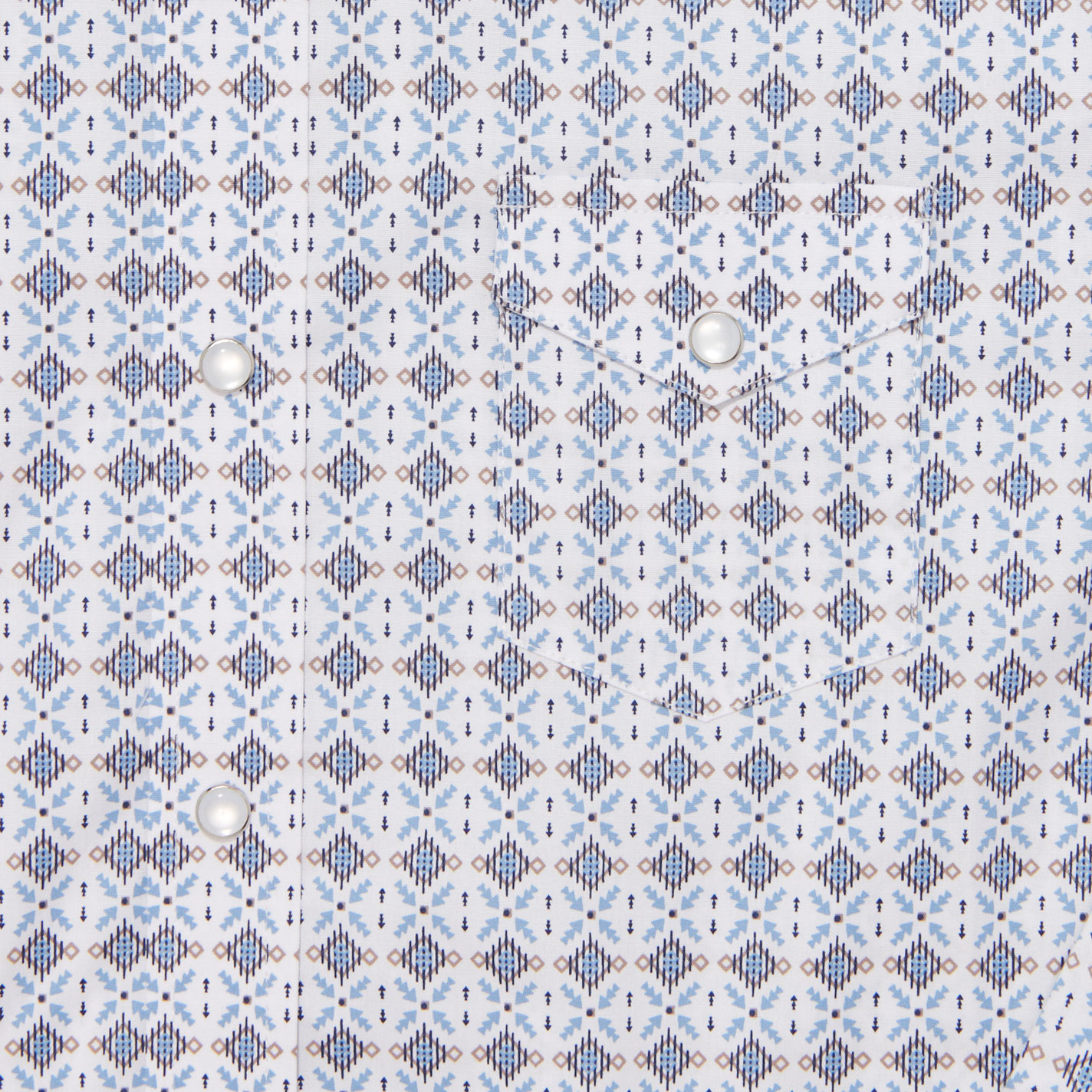 Rough Stock Boy's Blue Geo Print Western Shirt - Image 1