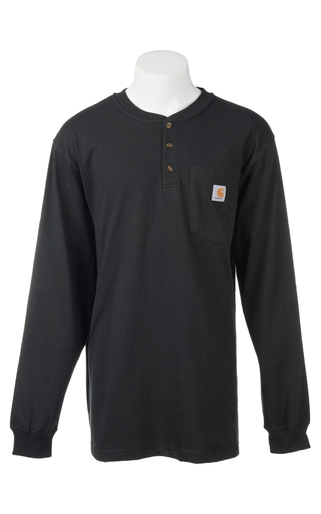 Carhartt Black Original Fit Henley Work Shirt - Image 1