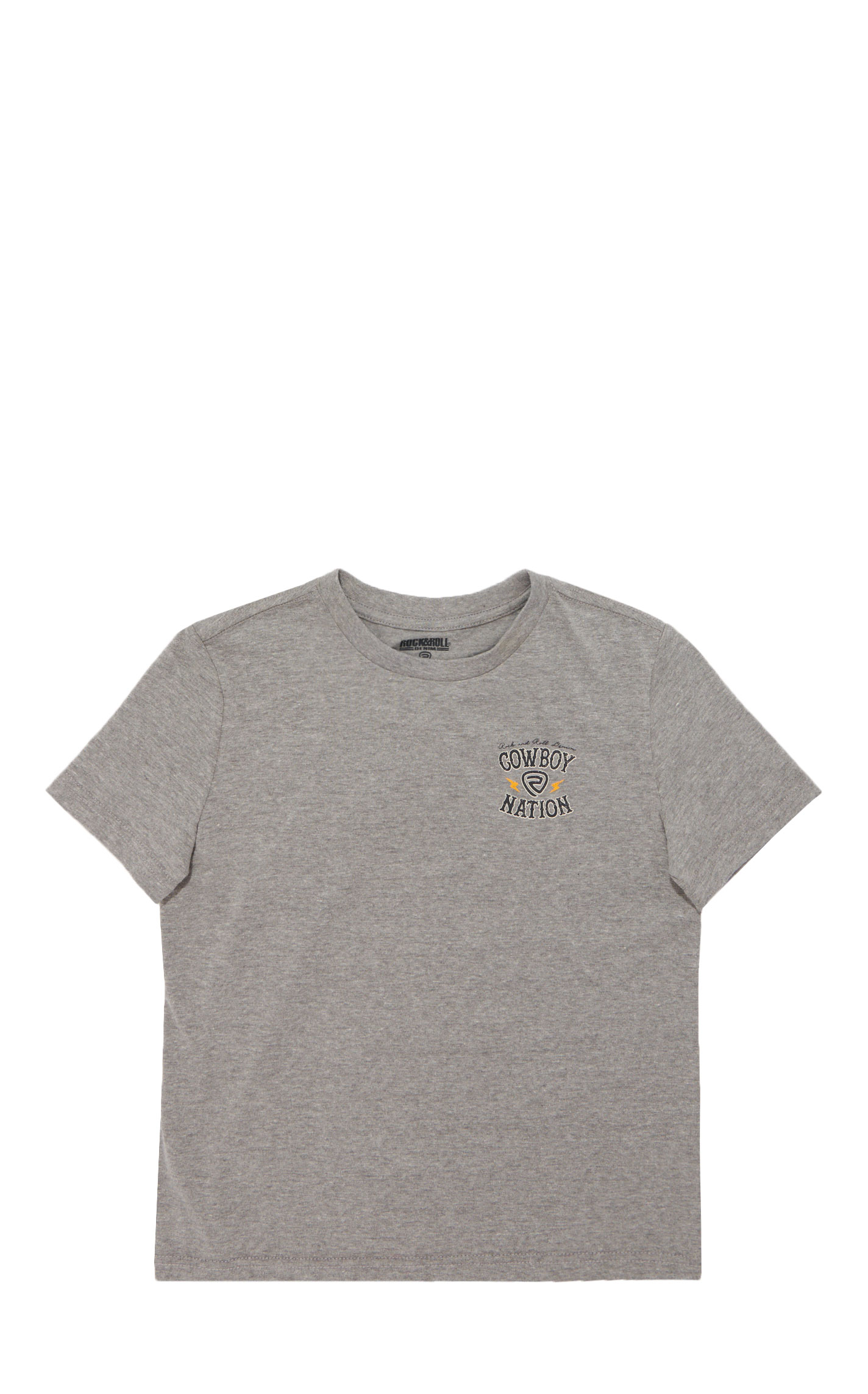 Rock & Roll Denim Boy's Gray Cowboy Nation Graphic T-Shirt - Image 1