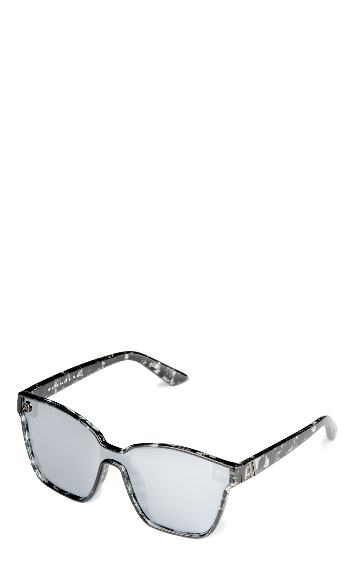 Blenders Eyewear Sterling Lady Black & Gray Tortoise Frame Silver Polarized Sunglasses - Image 1