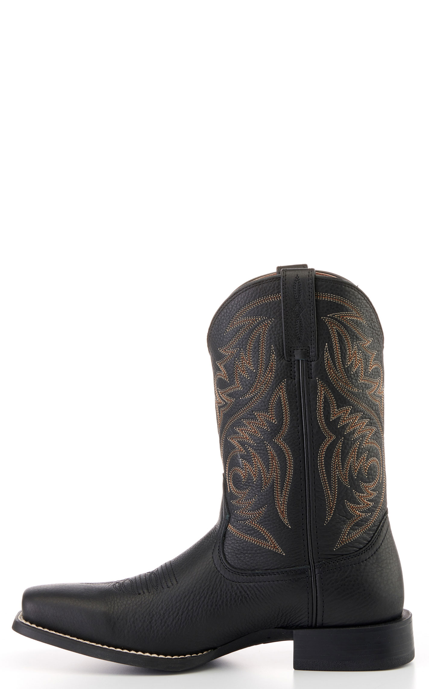 Ariat Men's Sport Herdsman Black Deertan Punchy Toe Cowboy Boots - Image 1