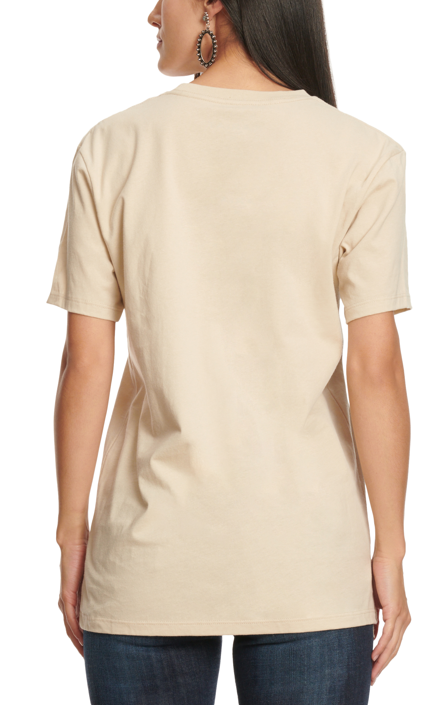 Ariat Women's Latte & Cactus Bronc Logo Graphic T-Shirt - Image 1