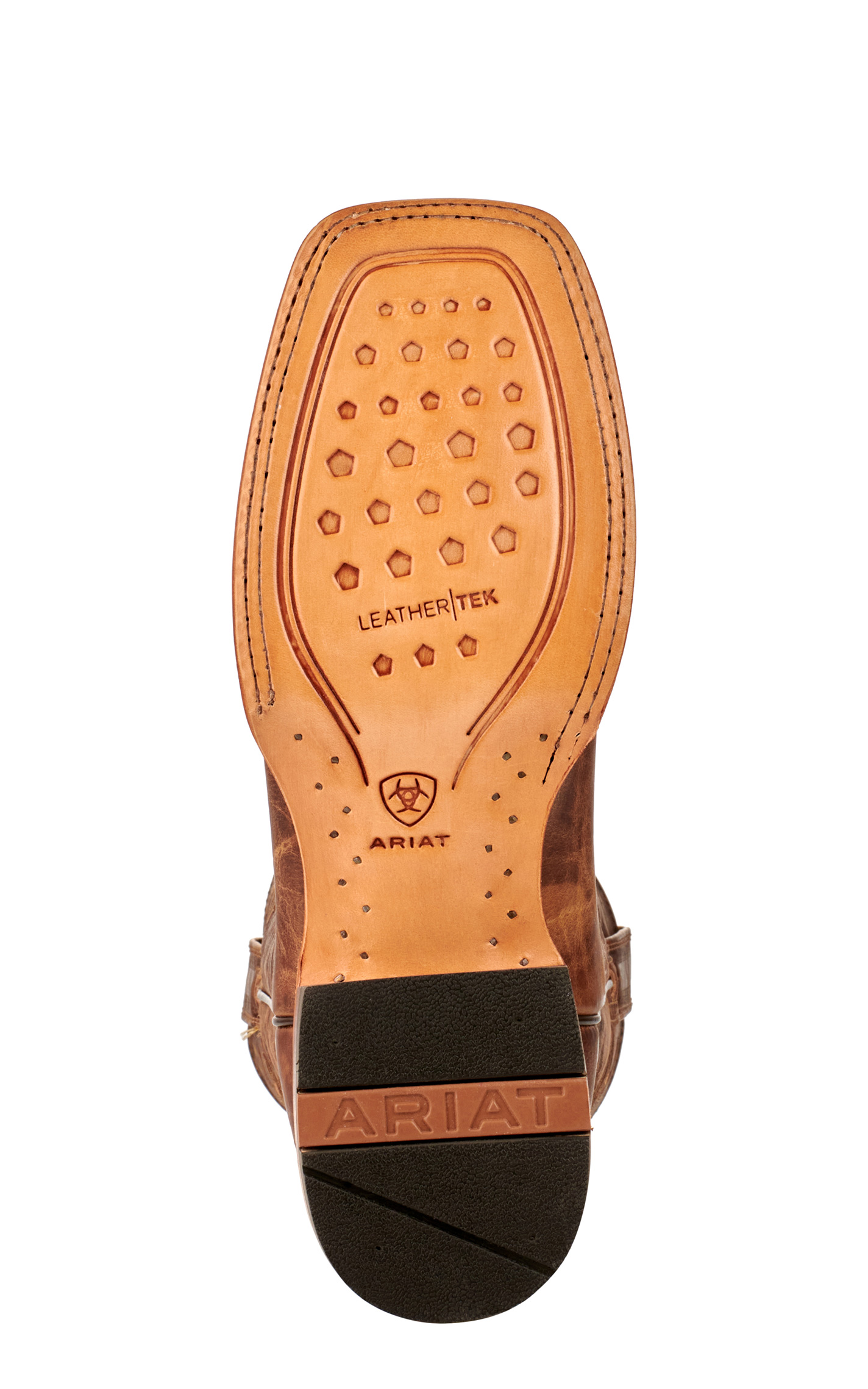 Ariat Men's Point Ryder Dry Creek Tan with Burnt Brown Wide Square Toe Cowboy Boots - Image 1