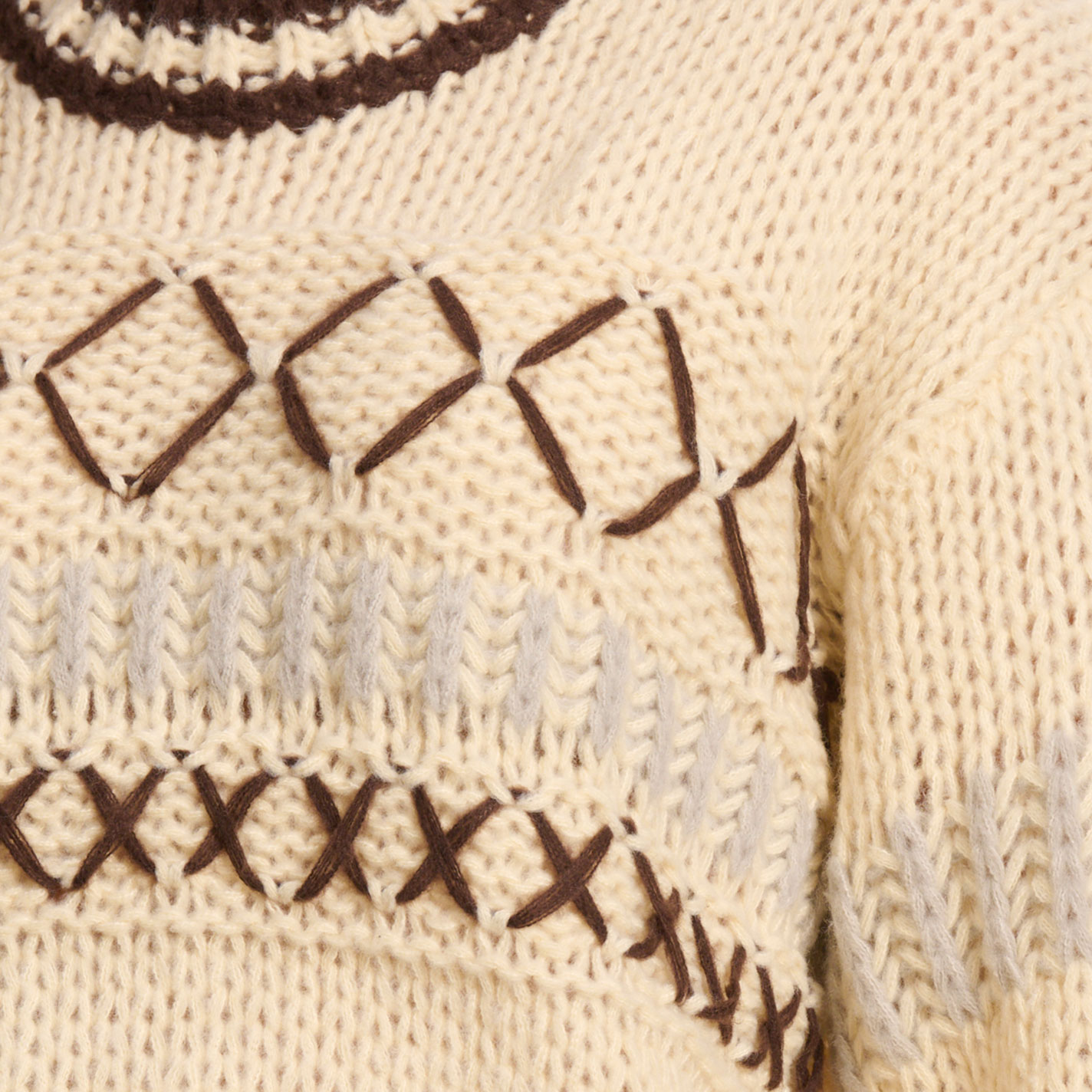 Blue B Women's Oatmeal & Chocolate Sweater Pullover - Image 1