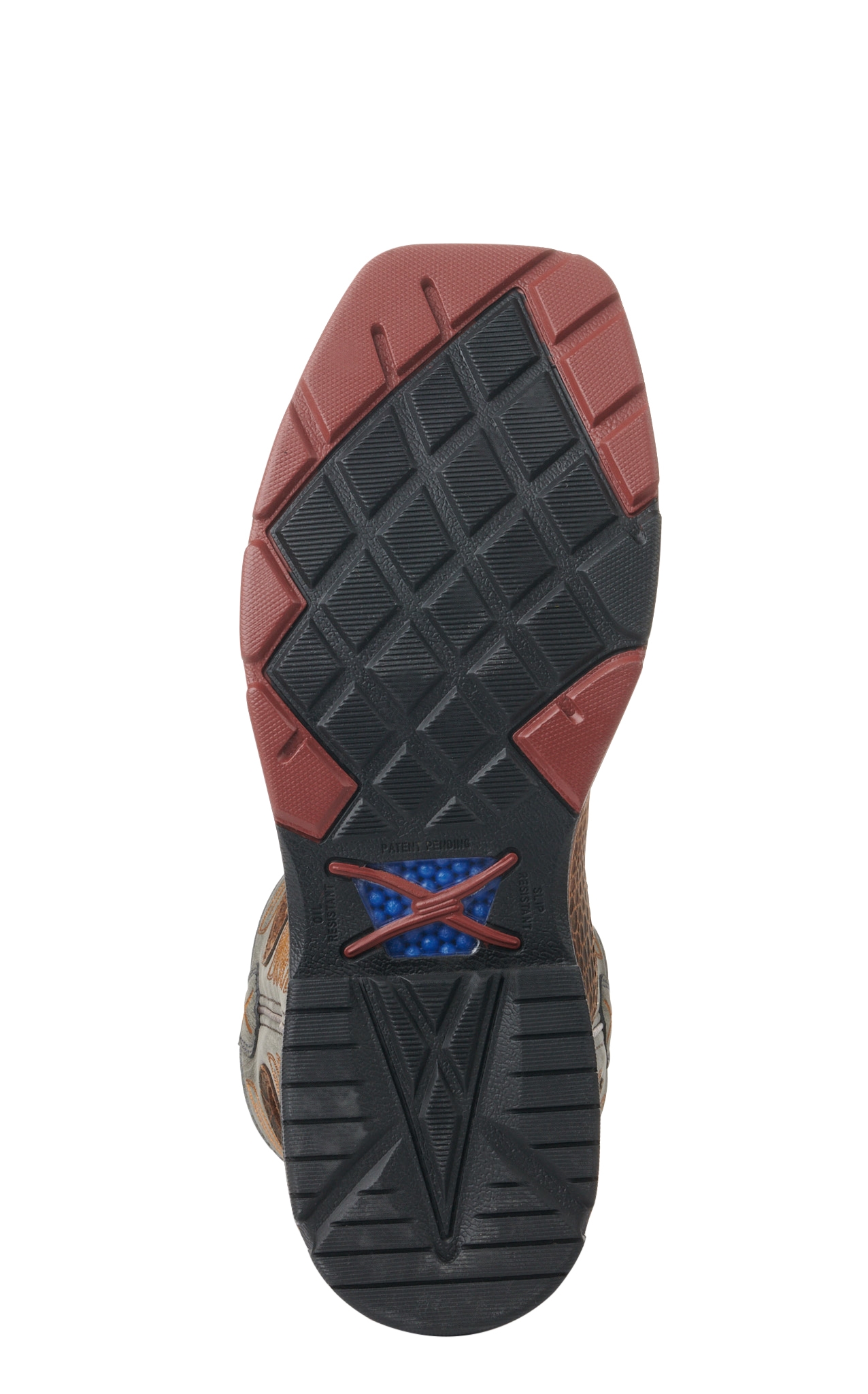 Twisted X Men's Brown Caiman Print Foot and Gray CellStretch Wide Square Composite Toe Work Boots - Image 1