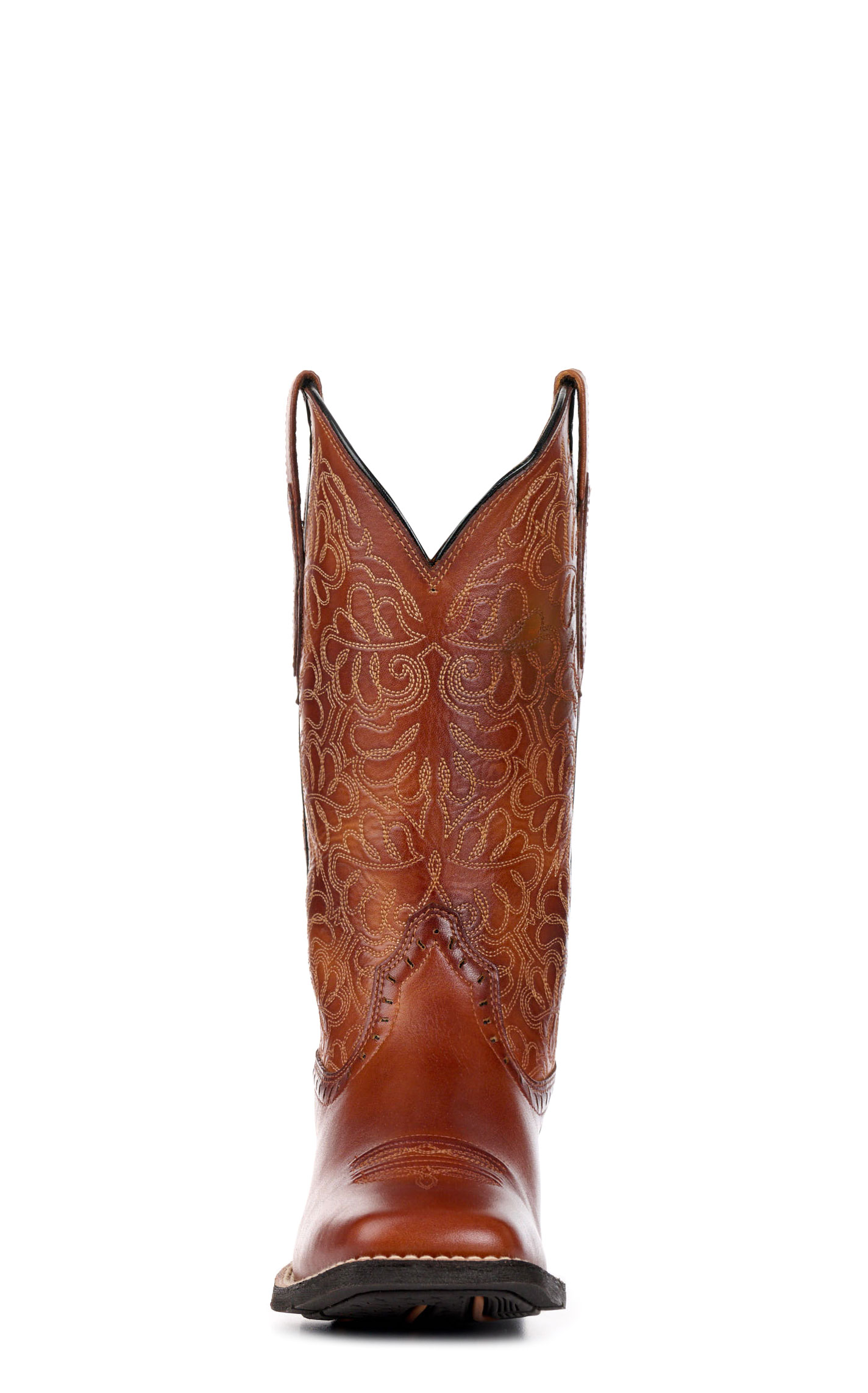 Ariat Women's Round Up Remuda Brown Wide Square Toe Cowboy Boots - Image 1