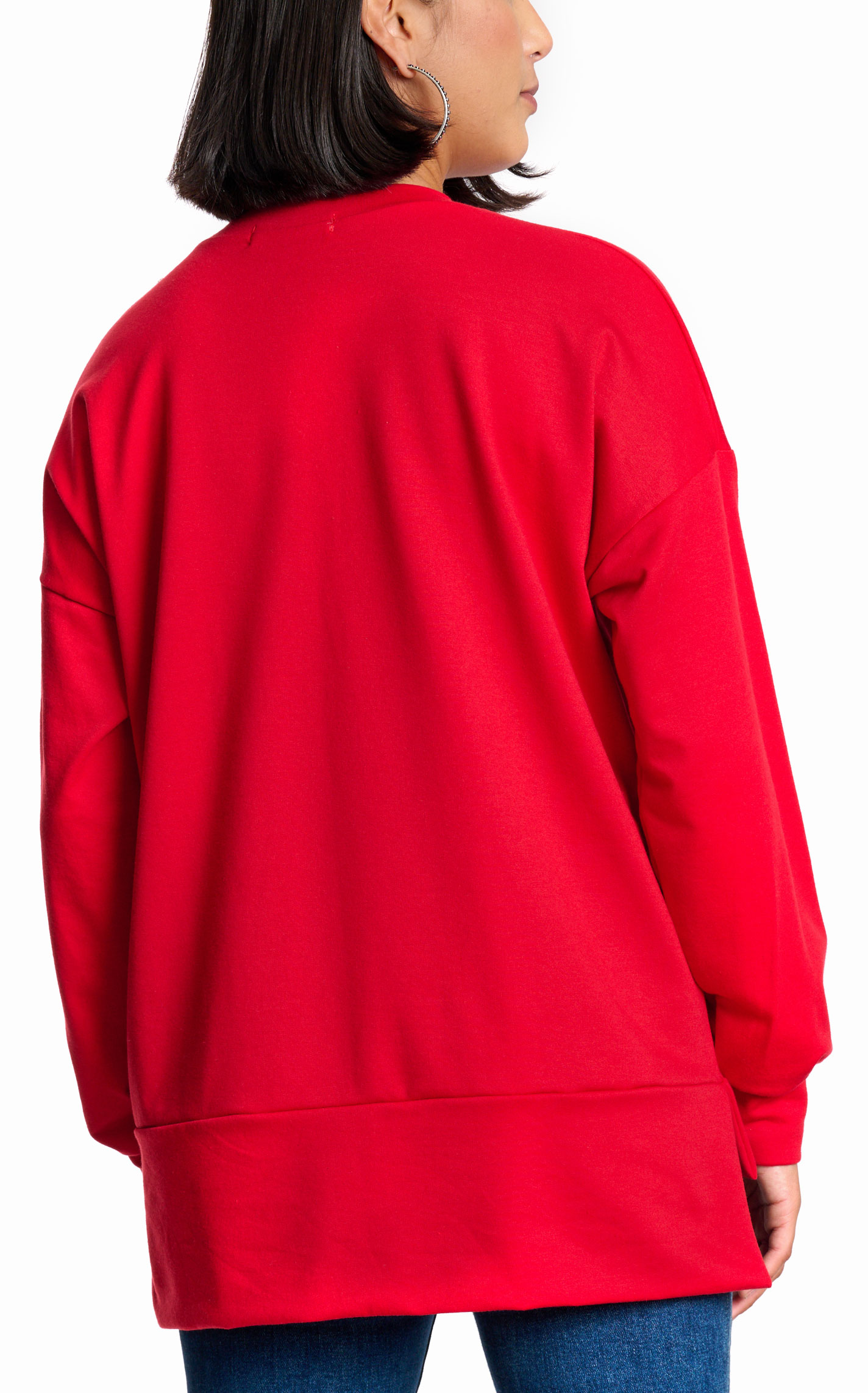 Southern Grace Women's Red Sequined Santa Pullover - Image 1