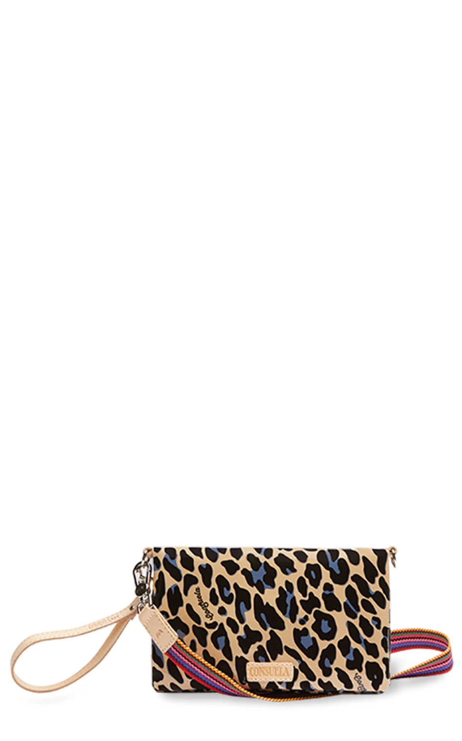 Consuela Blue Jag Leopard Print Uptown Crossbody Purse - Image 1