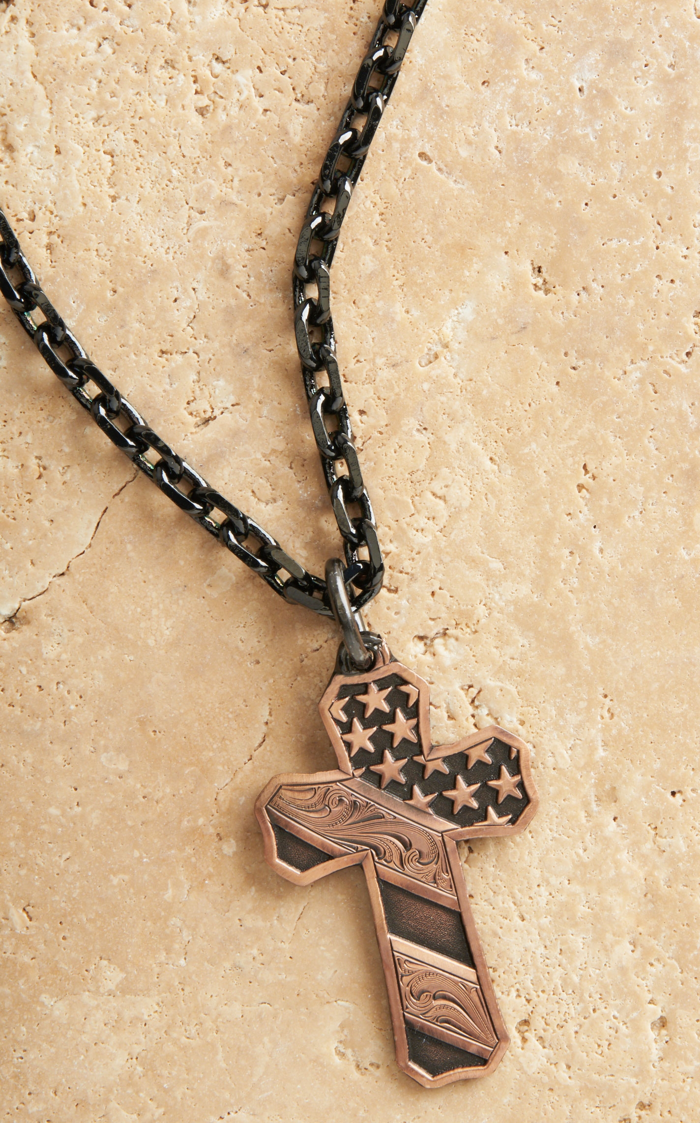 Montana Silversmiths Faded Glory Cross Necklace - Image 1