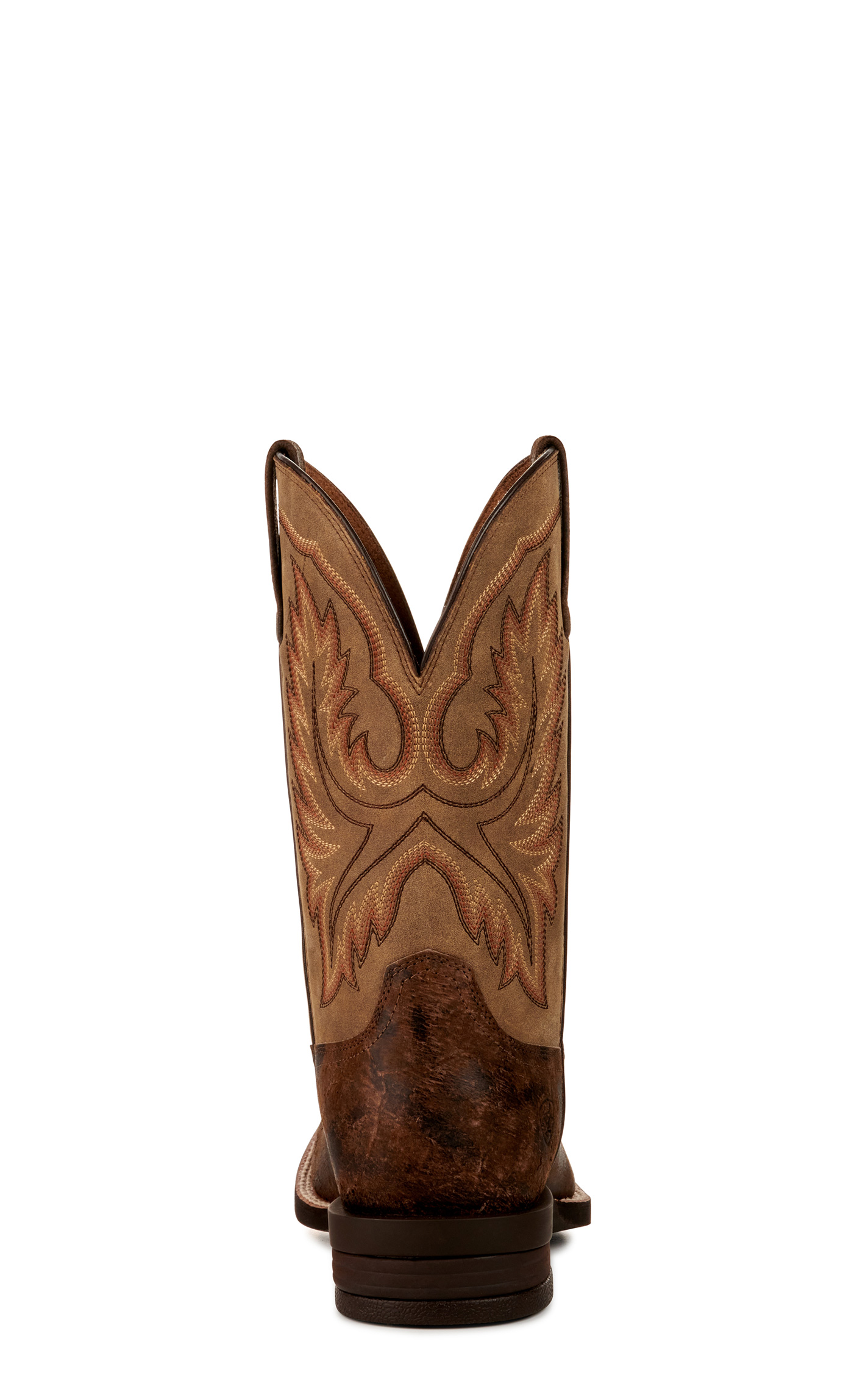 Ariat Men's Wilder Brown & Antique Gray Shock Shield Wide Square Toe Cowboy Boots - Image 1