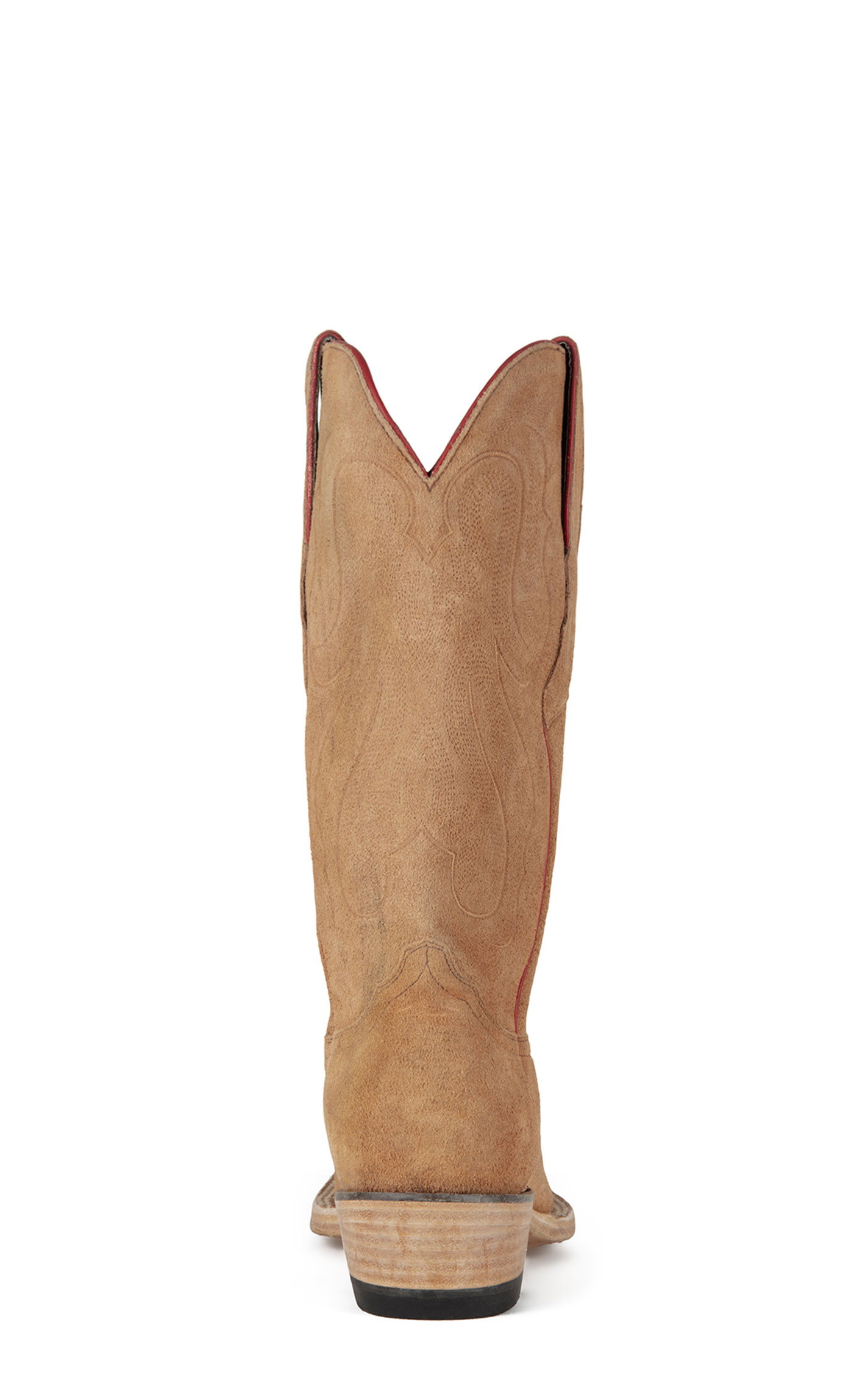 Resistol Men's Stonewash Light Cognac Suede Punchy Toe Cowboy Boots - Image 1