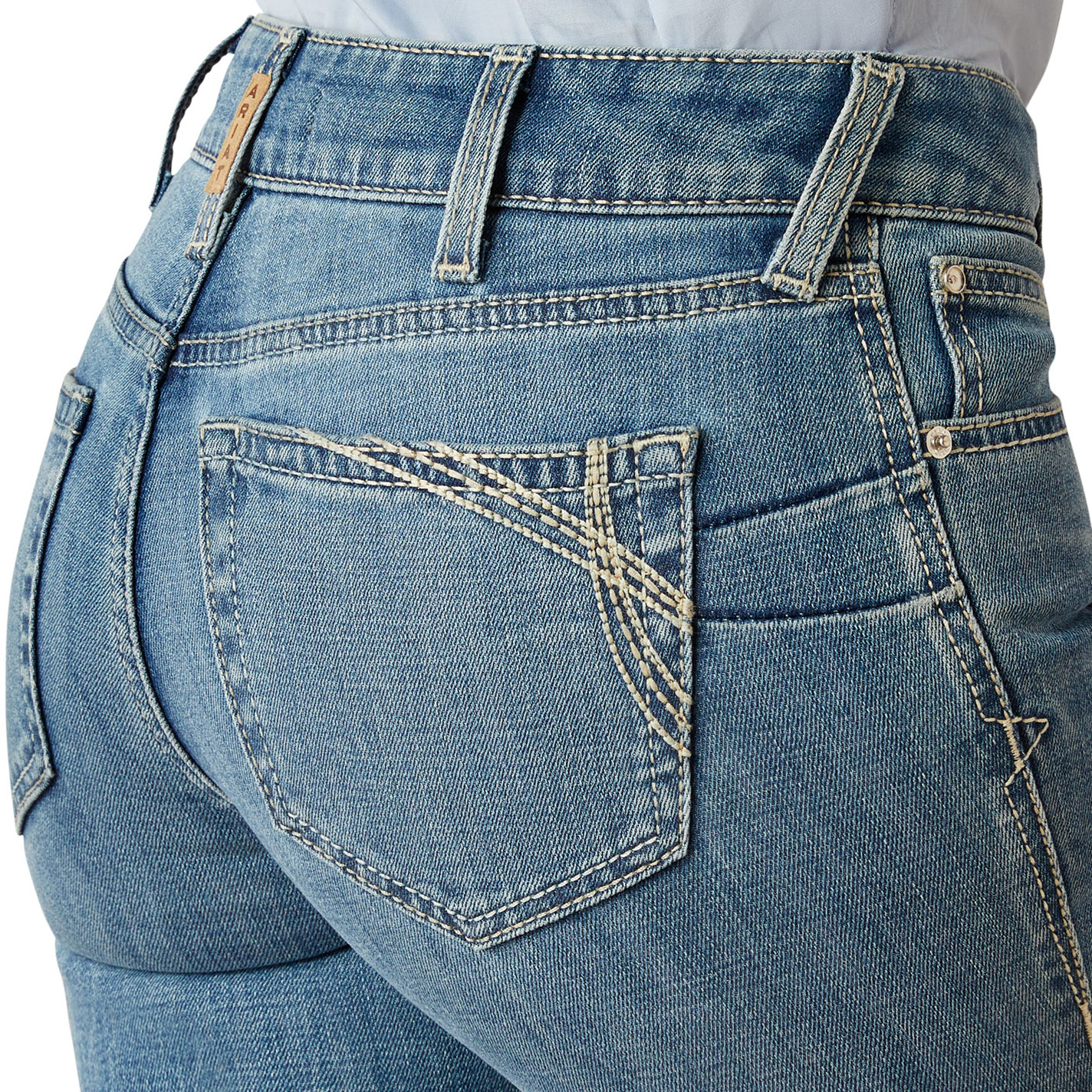 Ariat R.E.A.L. Women's Light Wash Crete Boot Cut Jeans - Image 1