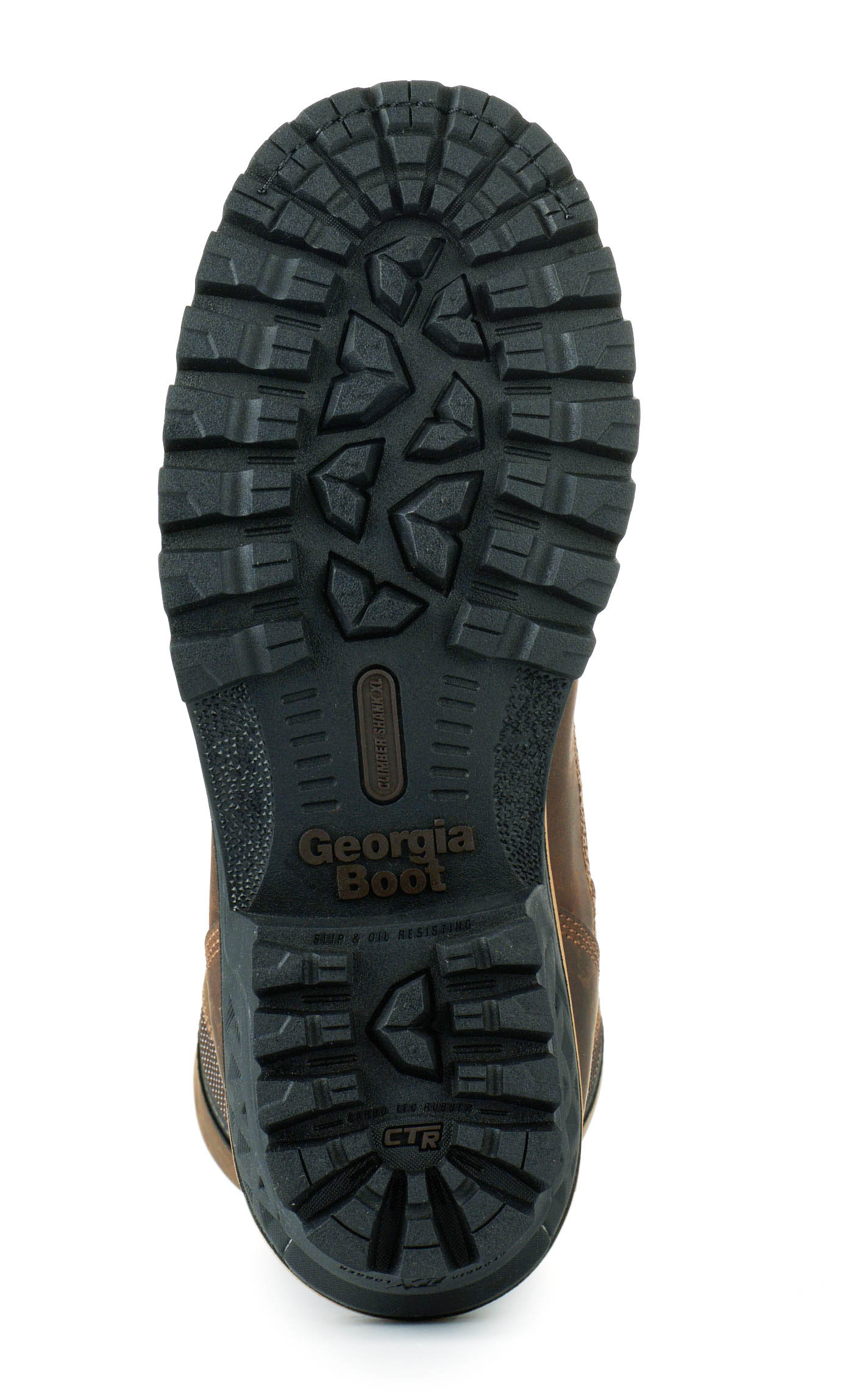 Georgia Men's LTX Logger Brown Waterproof Round Composite Toe Lace Up Work Boots - Image 1